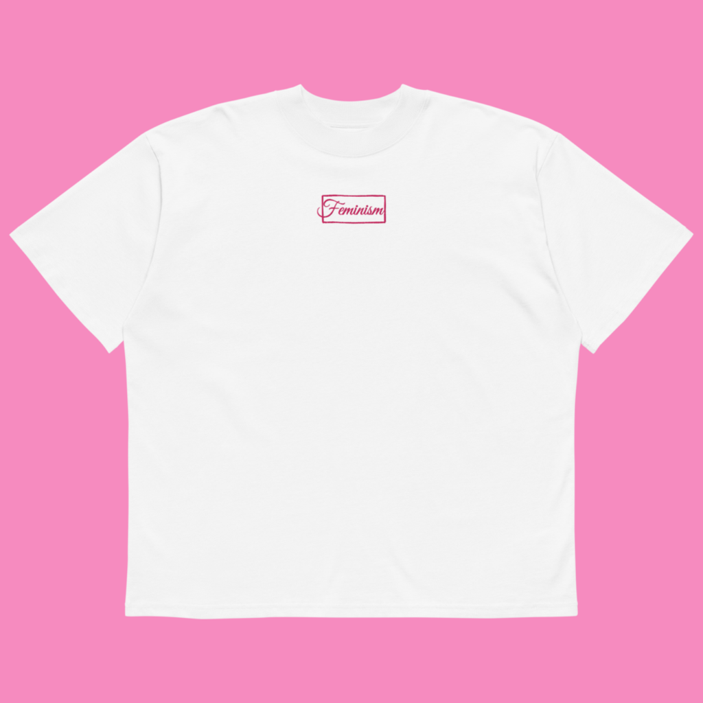 Feminism T-Shirt Oversized Weiss