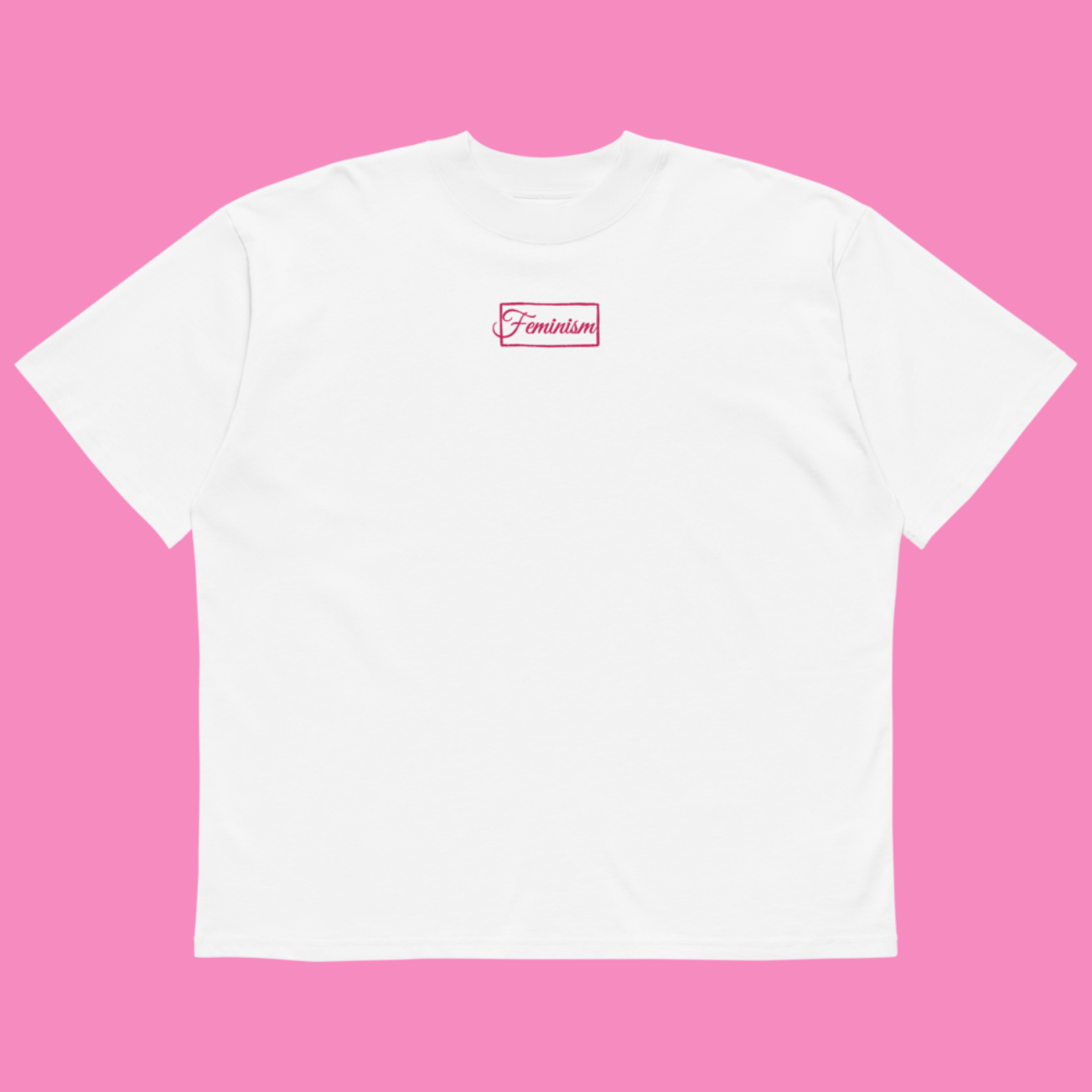 Feminism T-Shirt Oversized Weiss