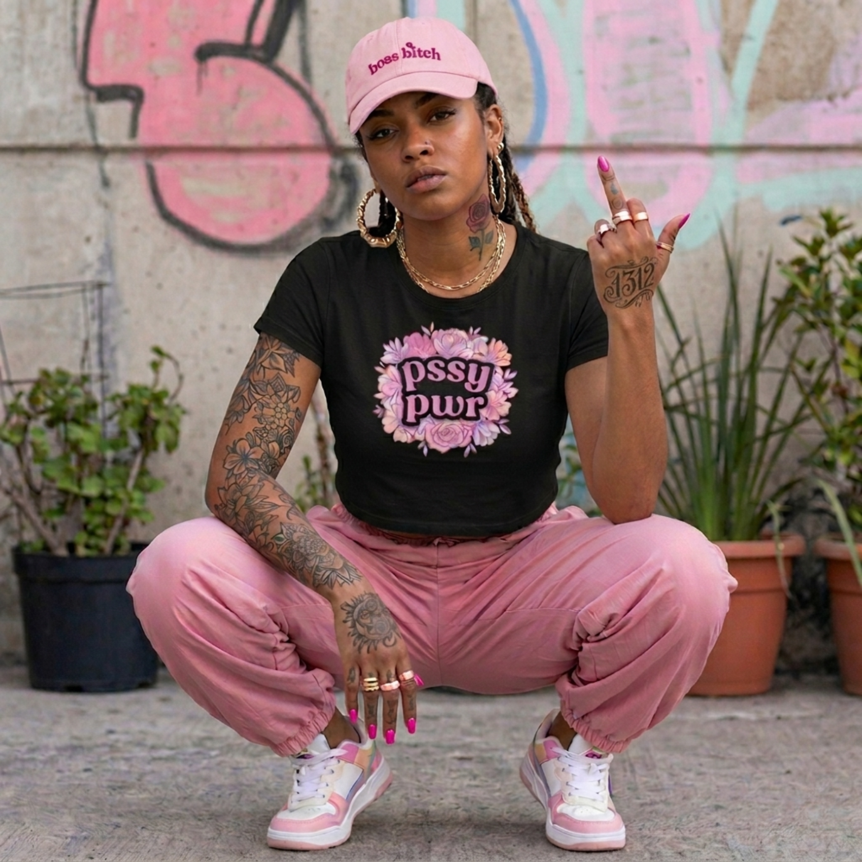 Crop-Top - pssy pwr