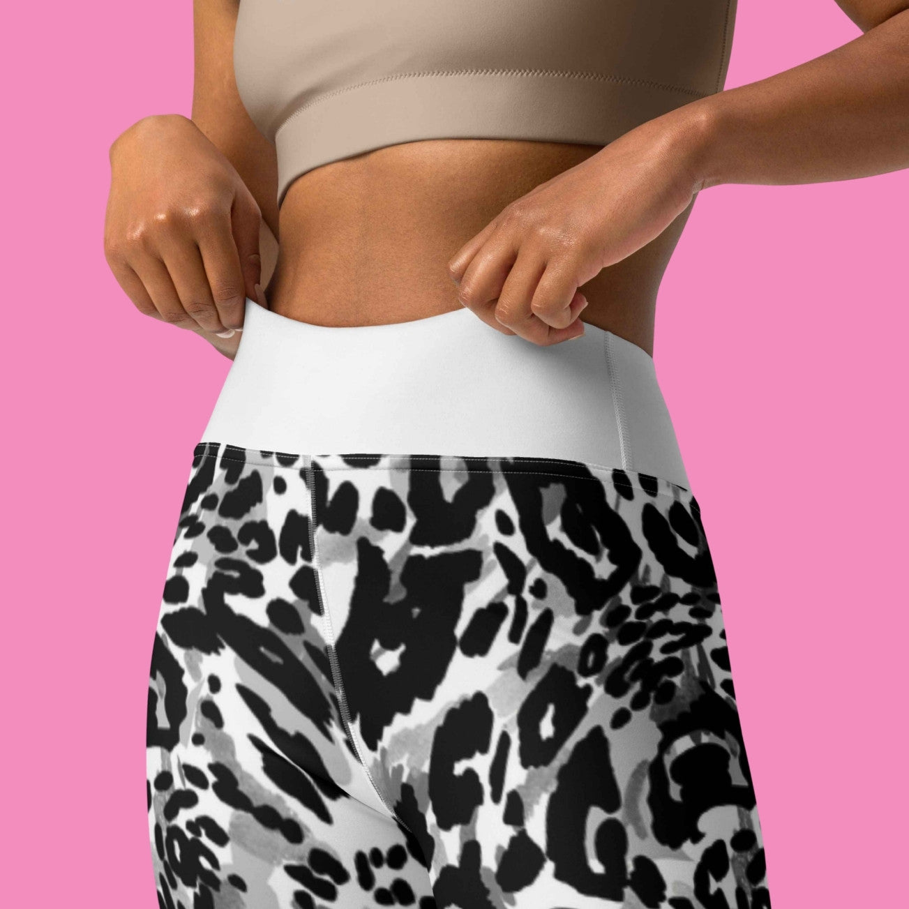 wtf no. Leggings Leo Print – hoch tailliert, recyceltes Material, Bling Bling Feministas