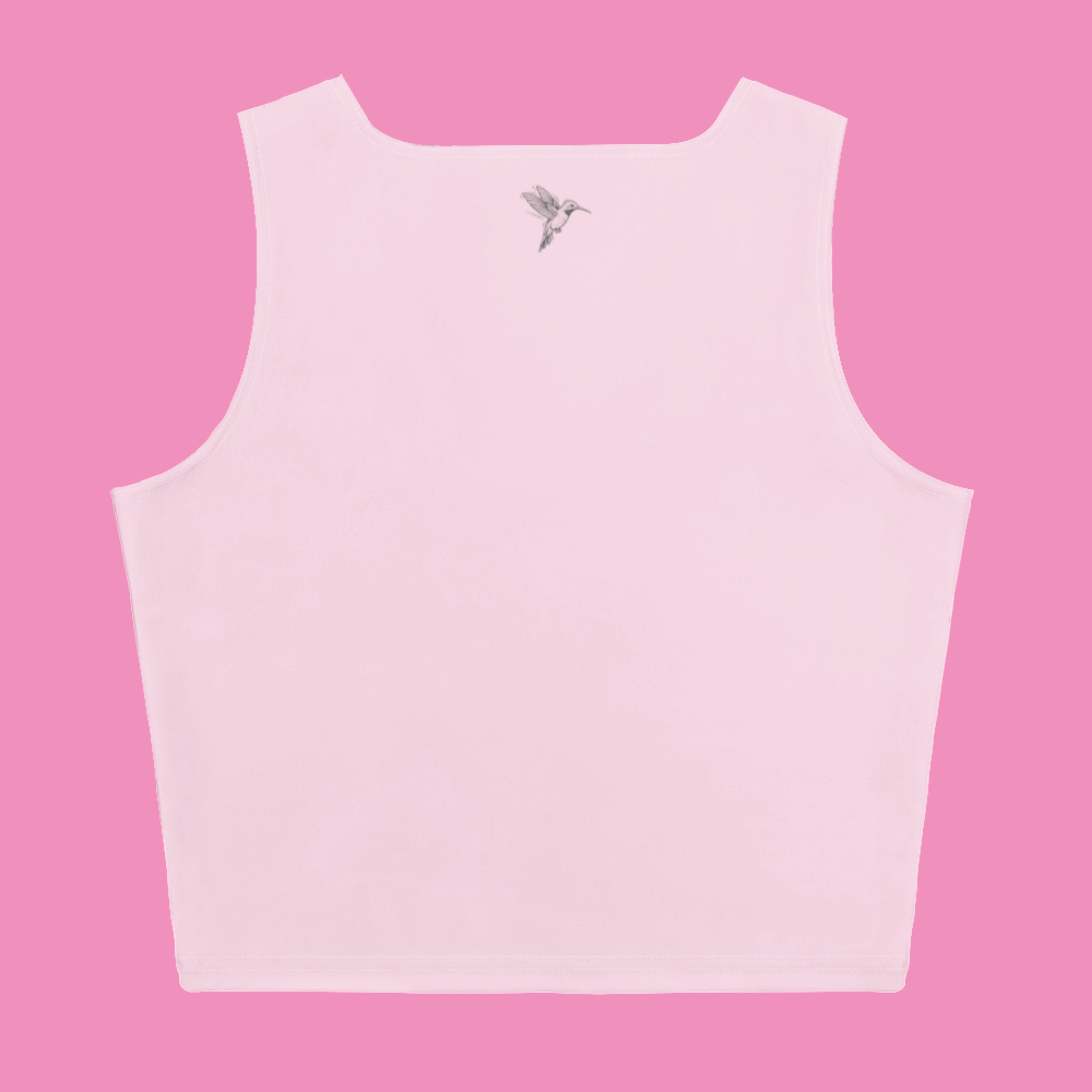 Smash the Patriarchy Crop-Top Rosa – Feministisches Allover-Print Shirt