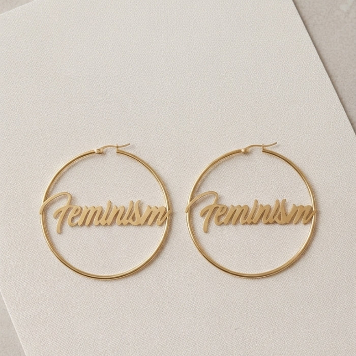 Feminism Creolen Hoops Ohrringe von Bling Bling Feministas