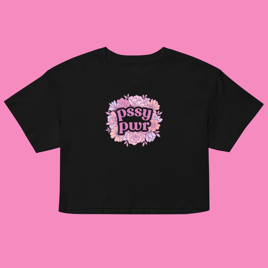 pssy pwr Crop Top schwarz