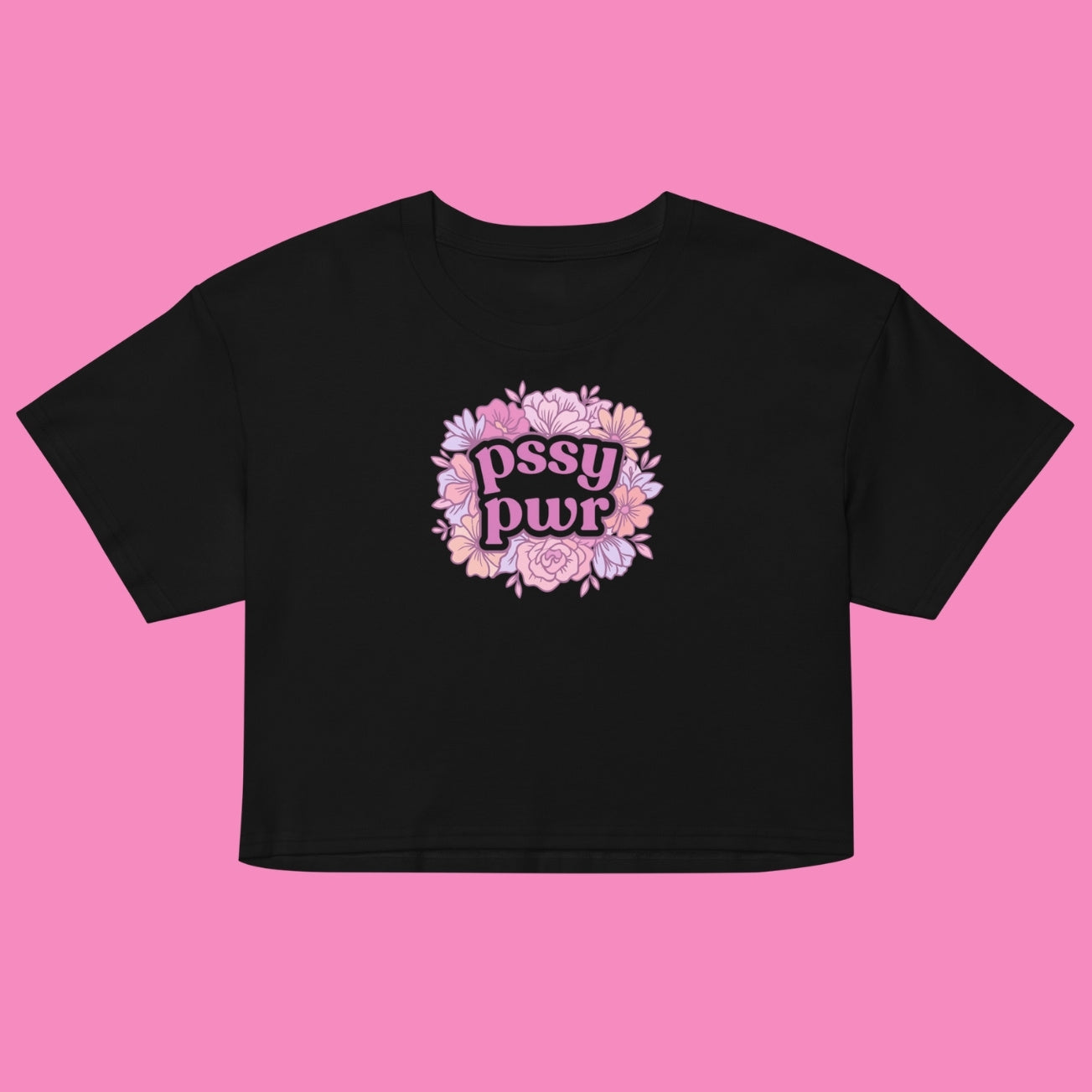 pssy pwr Crop Top schwarz
