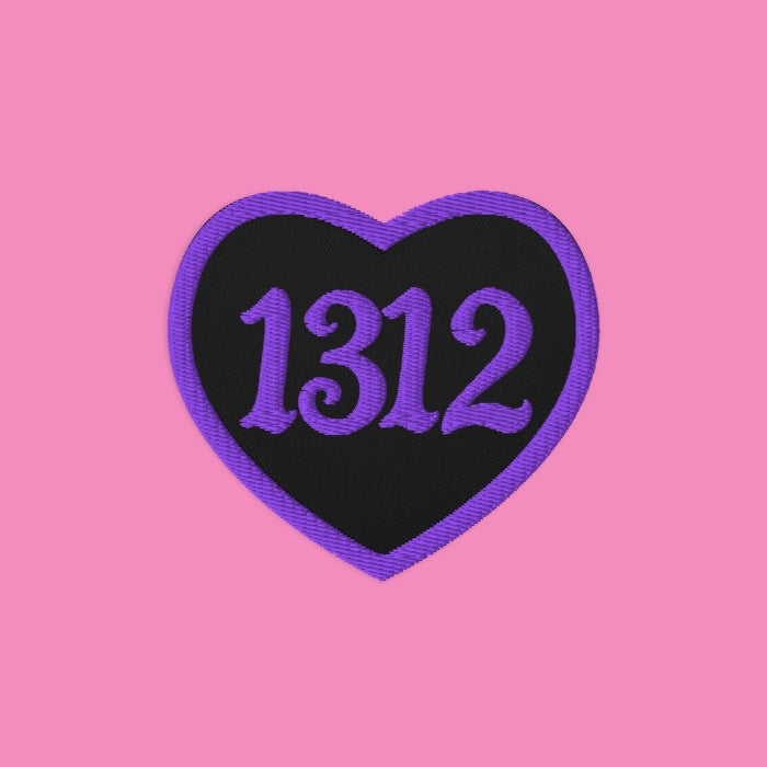 1312 Bügelpatch schwarz lila von Bling Bling Feministas