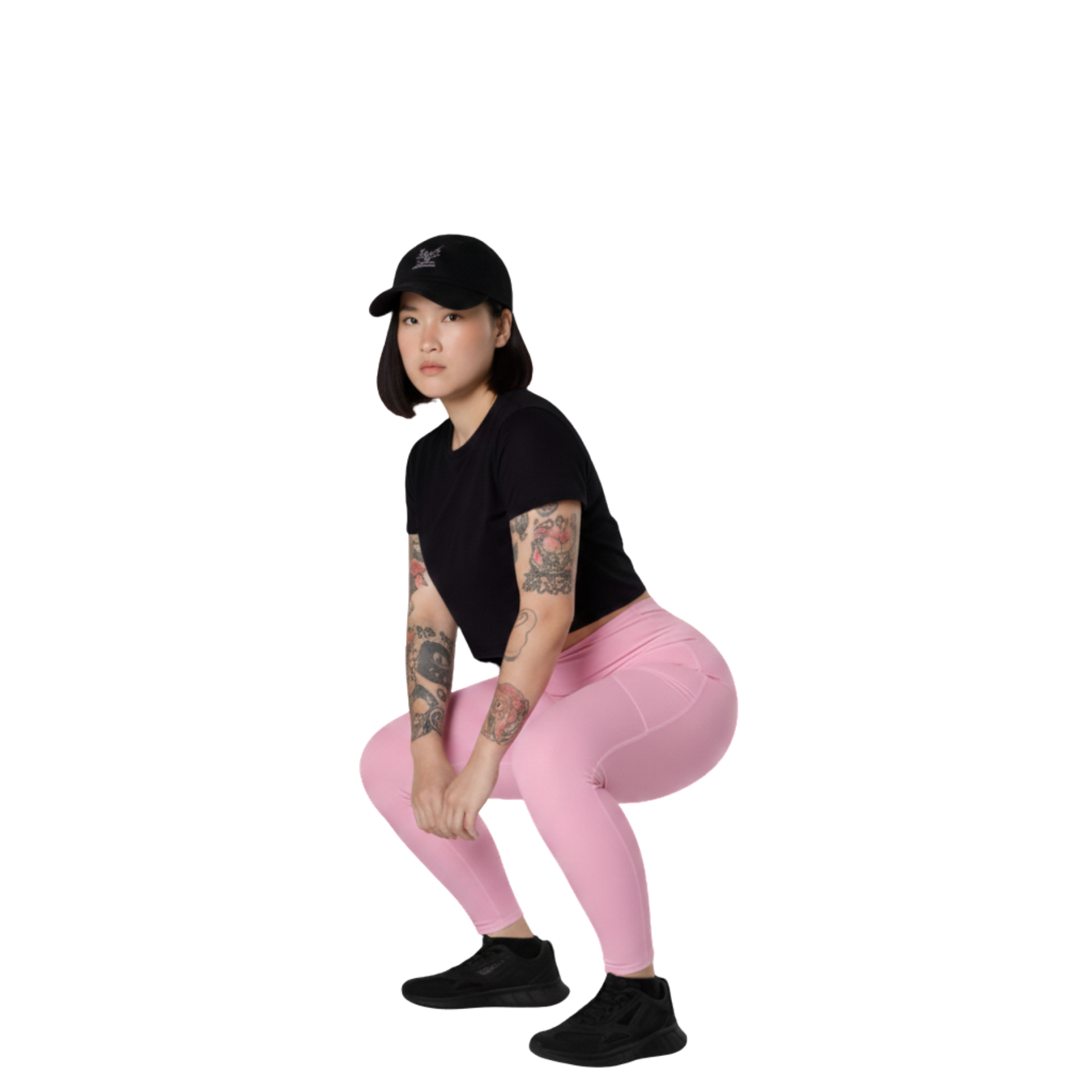 Rosa Leggings mit Taschen - Pussy Power