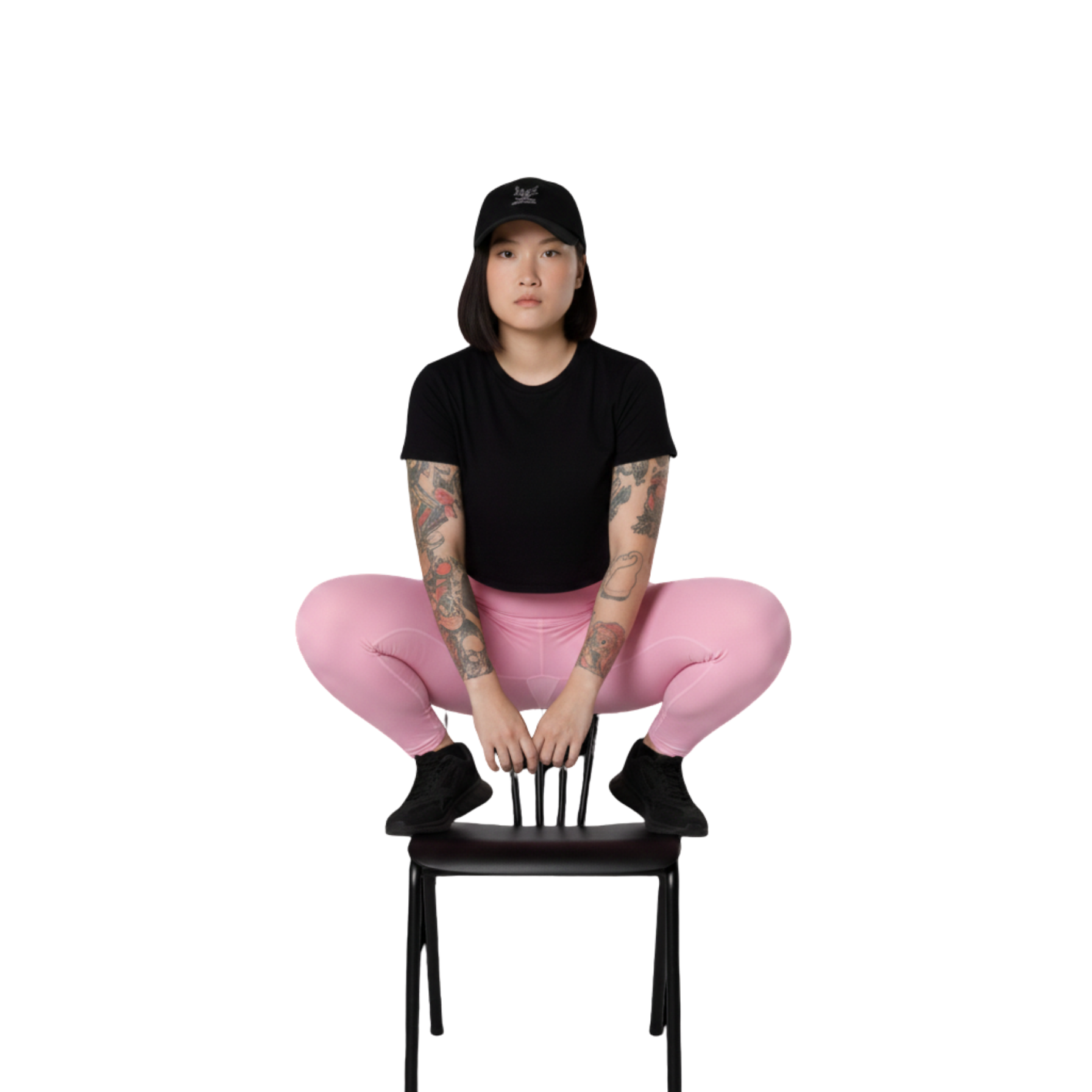 Rosa Leggings mit Taschen - Pussy Power