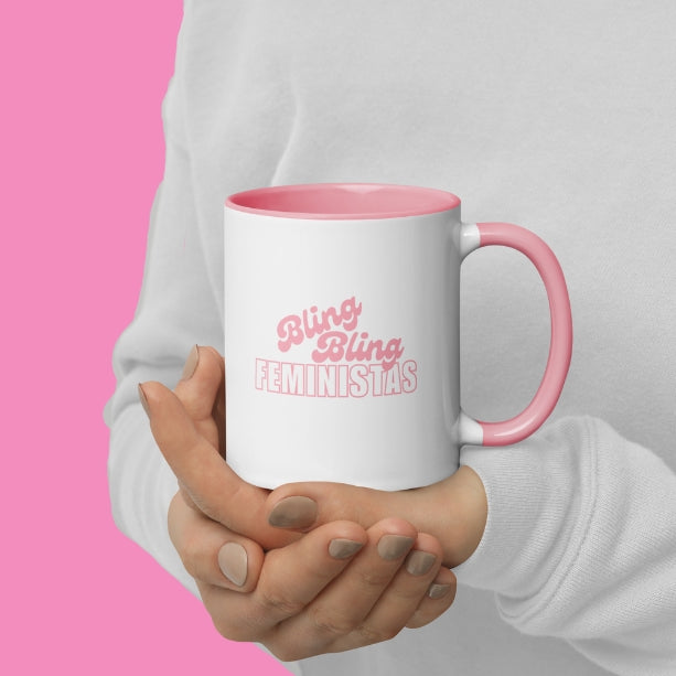 Cunt Tasse aus Keramik mit rosa Beschriftung von Bling Bling Feministas