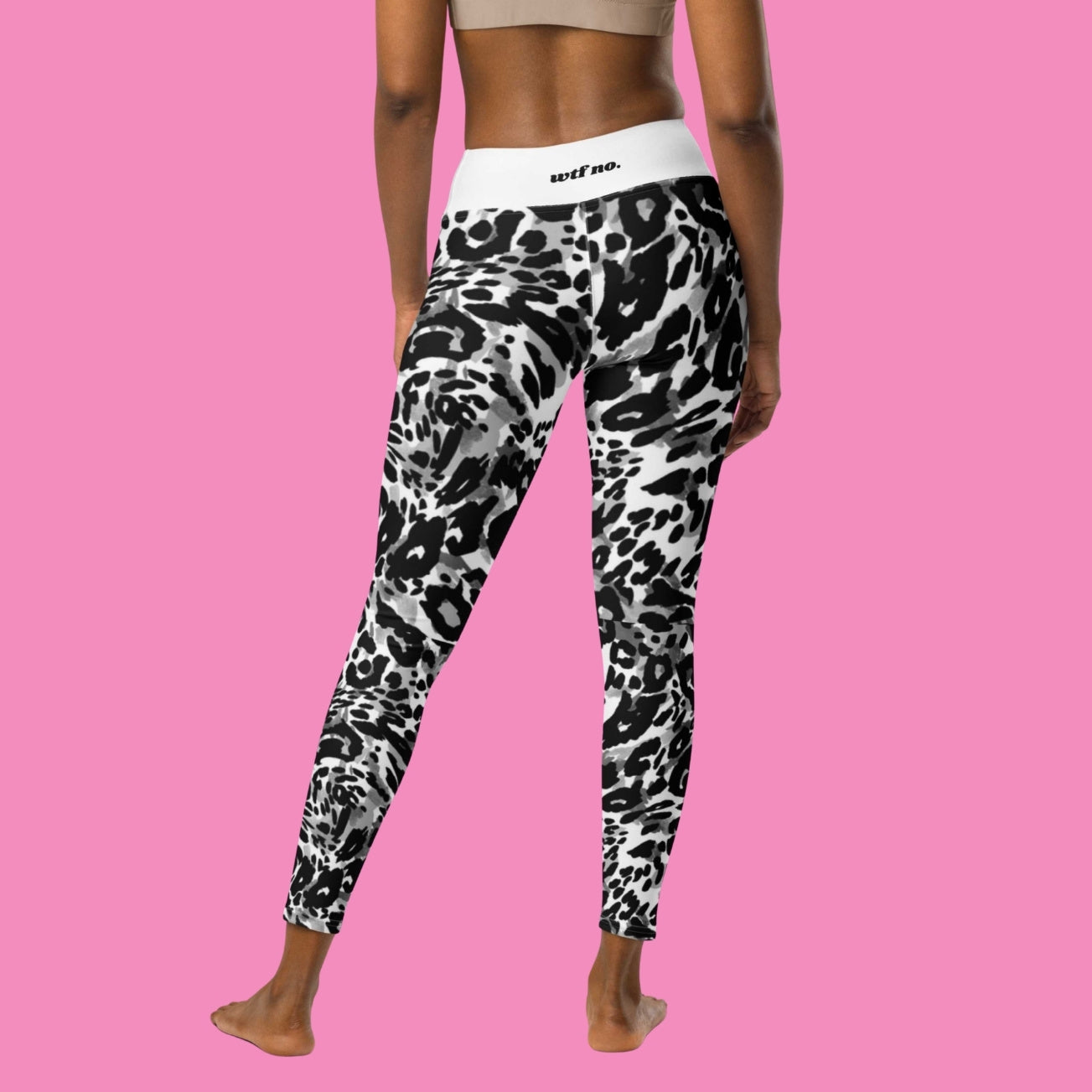 wtf no. Leggings Leo Print – hoch tailliert, recyceltes Material, Bling Bling Feministas