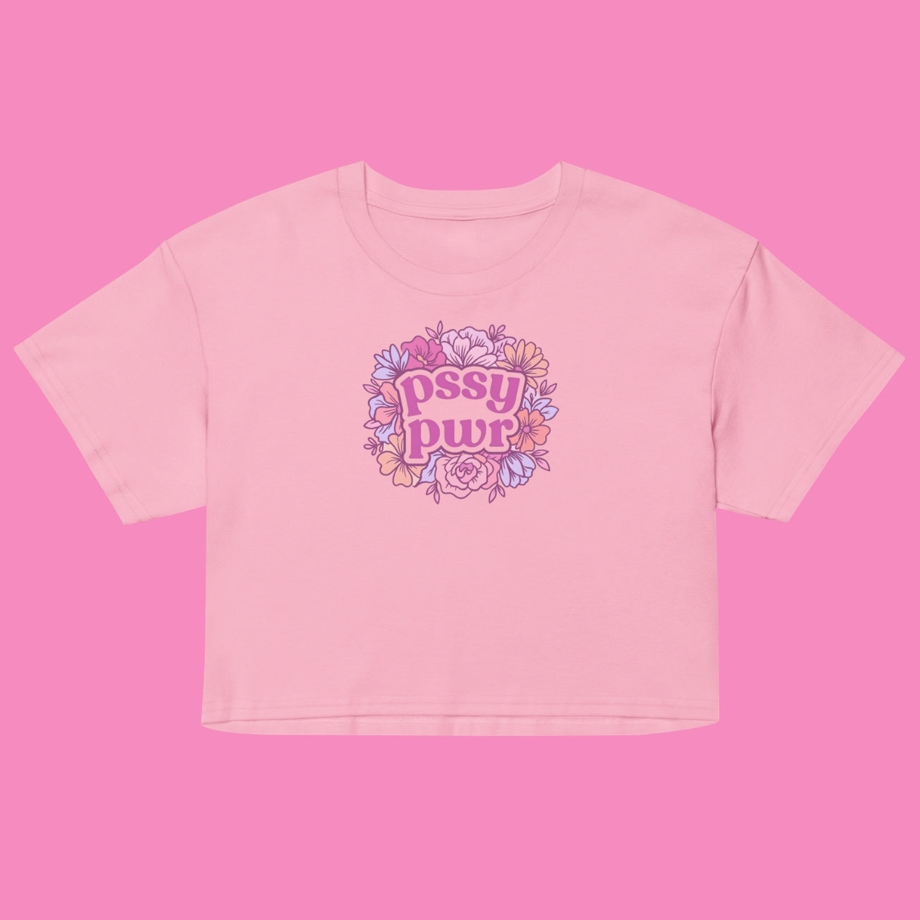 pssy pwr Crop Top rosa