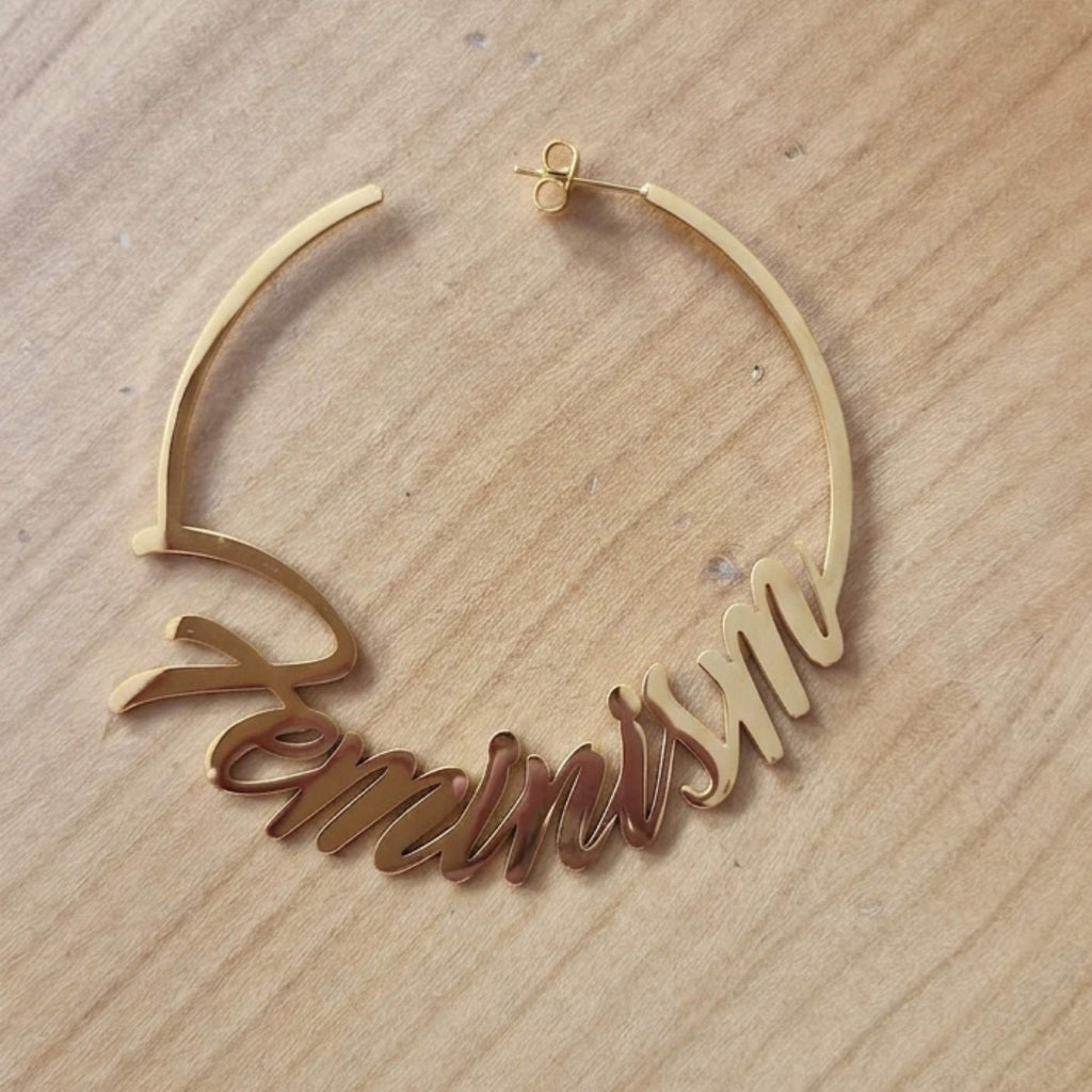 Feminism Ohrringe aus leichtem Edelstahl von Bling Bling Feministas