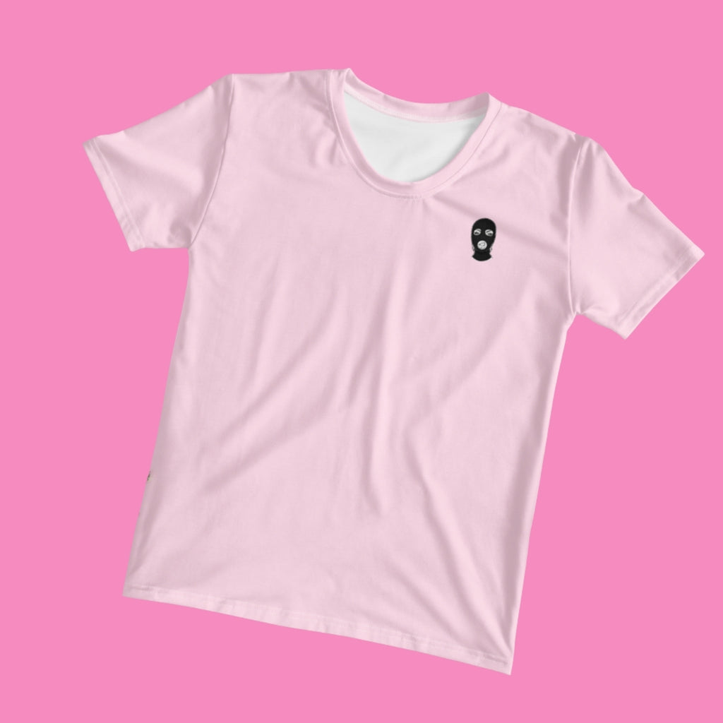 Hassi T-Shirt in Rosa – feministisches Print-Shirt aus Polyester-Stretch-Jersey – Bling Bling Feministas