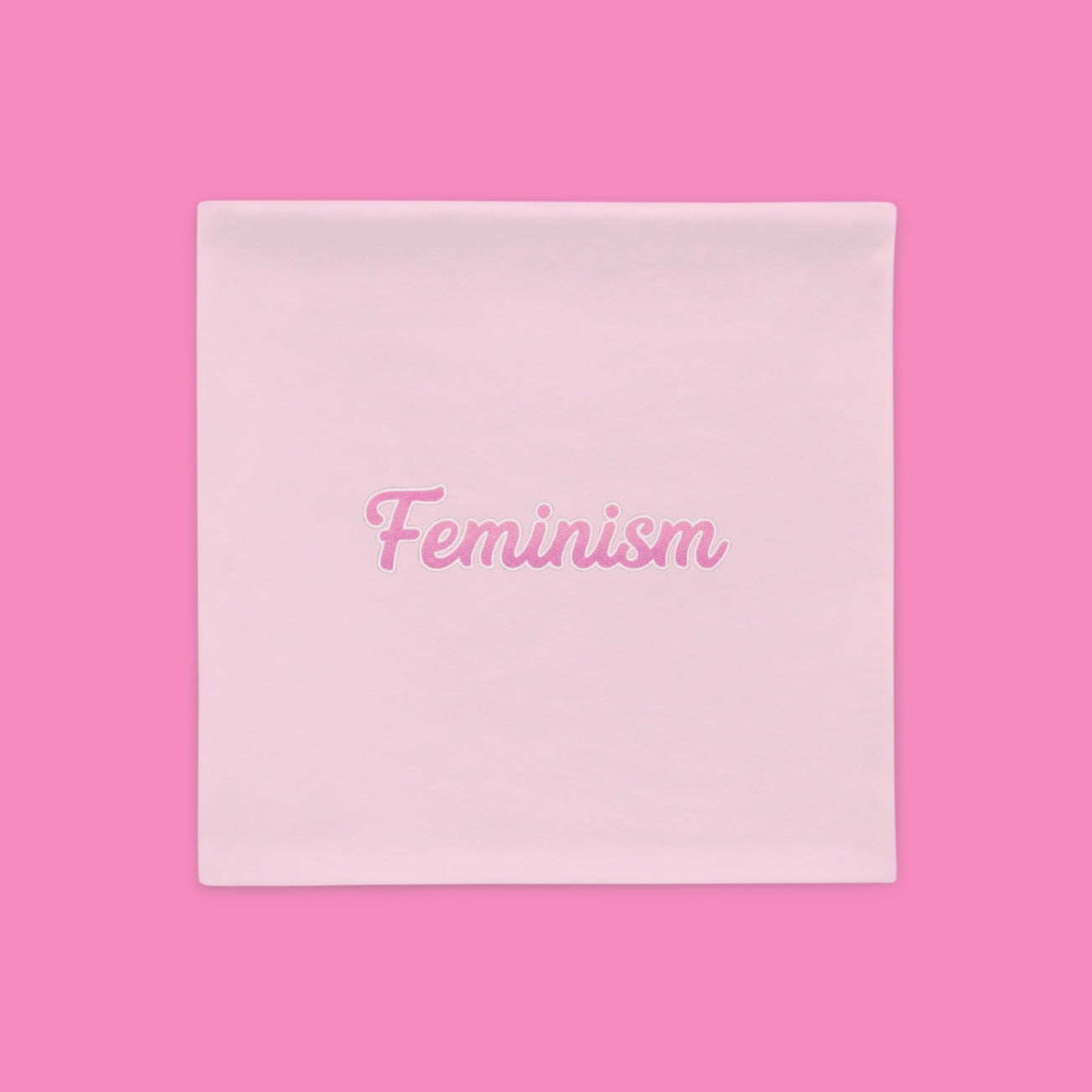 Feminism Kissenbezug in Pink – feministisches Statement-Dekokissen aus 100% Polyester, maschinenwaschbar, erhältlich in 3 Größen – Bling Bling Feministas