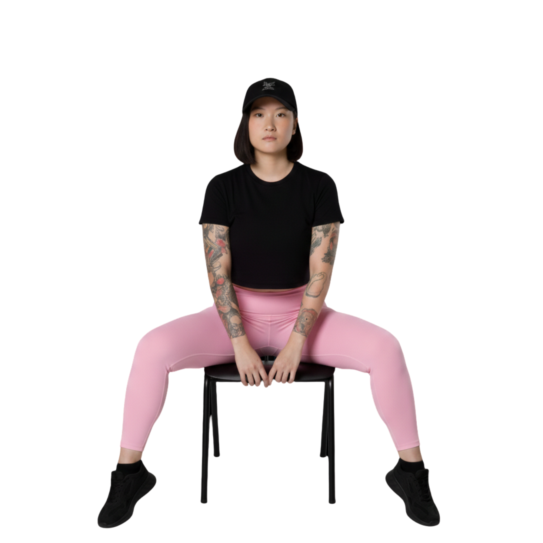 Rosa Leggings mit Taschen - Pussy Power