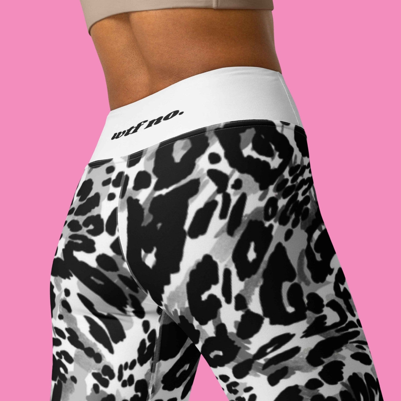 wtf no. Leggings Leo Print – hoch tailliert, recyceltes Material, Bling Bling Feministas