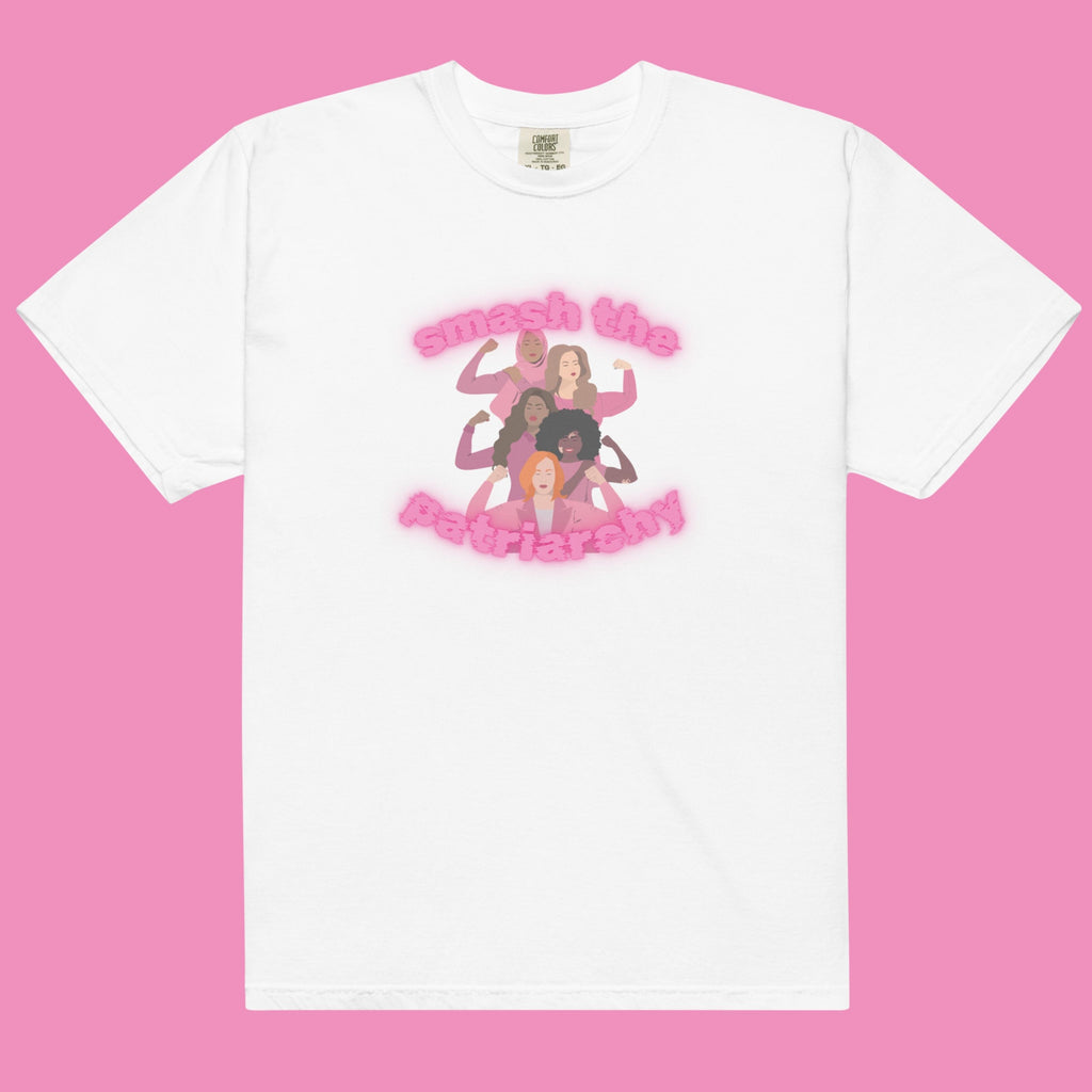 Smash the Patriarchy T-Shirt – Schweres Garment-Dyed Shirt in 3 Farben