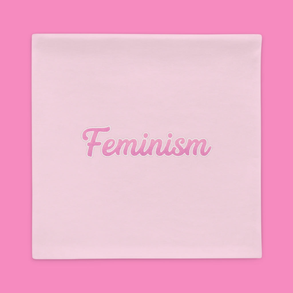 Feminism Kissenbezug in Pink – feministisches Statement-Dekokissen aus 100% Polyester, maschinenwaschbar, erhältlich in 3 Größen – Bling Bling Feministas