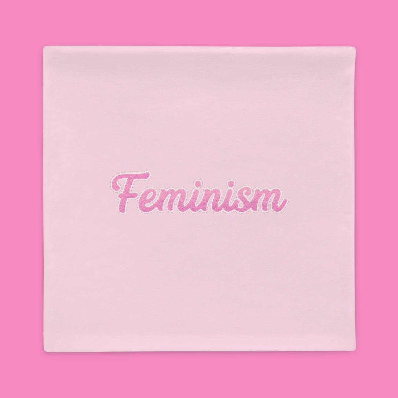 Feminism Kissenbezug in Pink – feministisches Statement-Dekokissen aus 100% Polyester, maschinenwaschbar, erhältlich in 3 Größen – Bling Bling Feministas