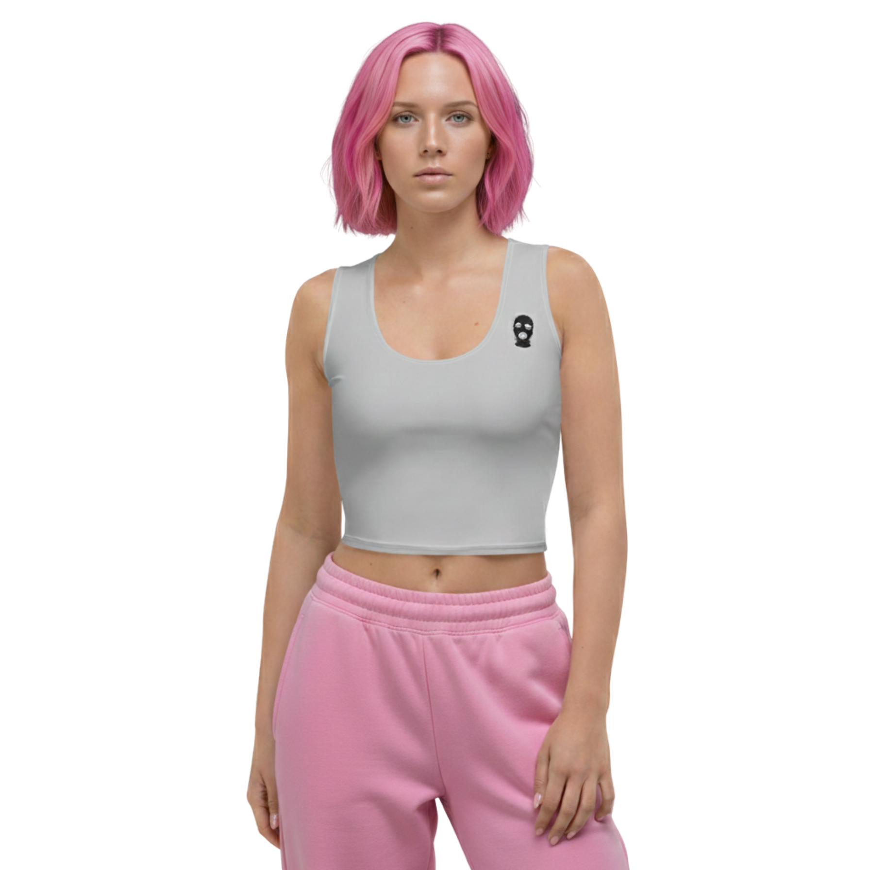 Feministisches Crop-Top - grau