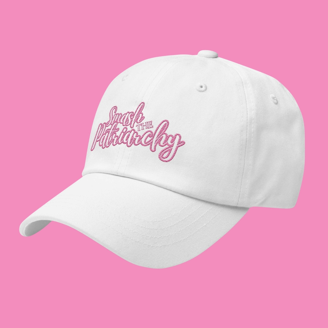 Smash the Patriarchy Cap in Pink – bestickt, Low-Profile, Bling Bling Feministas