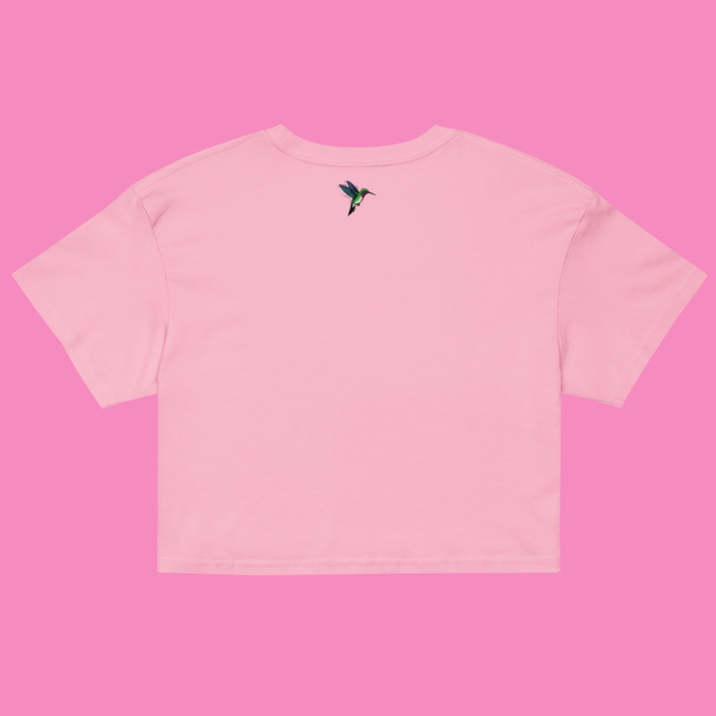 Not Your Babe Crop-Top in Rosa – feministisches Baumwoll-Shirt mit lockerem Schnitt – Bling Bling Feministas