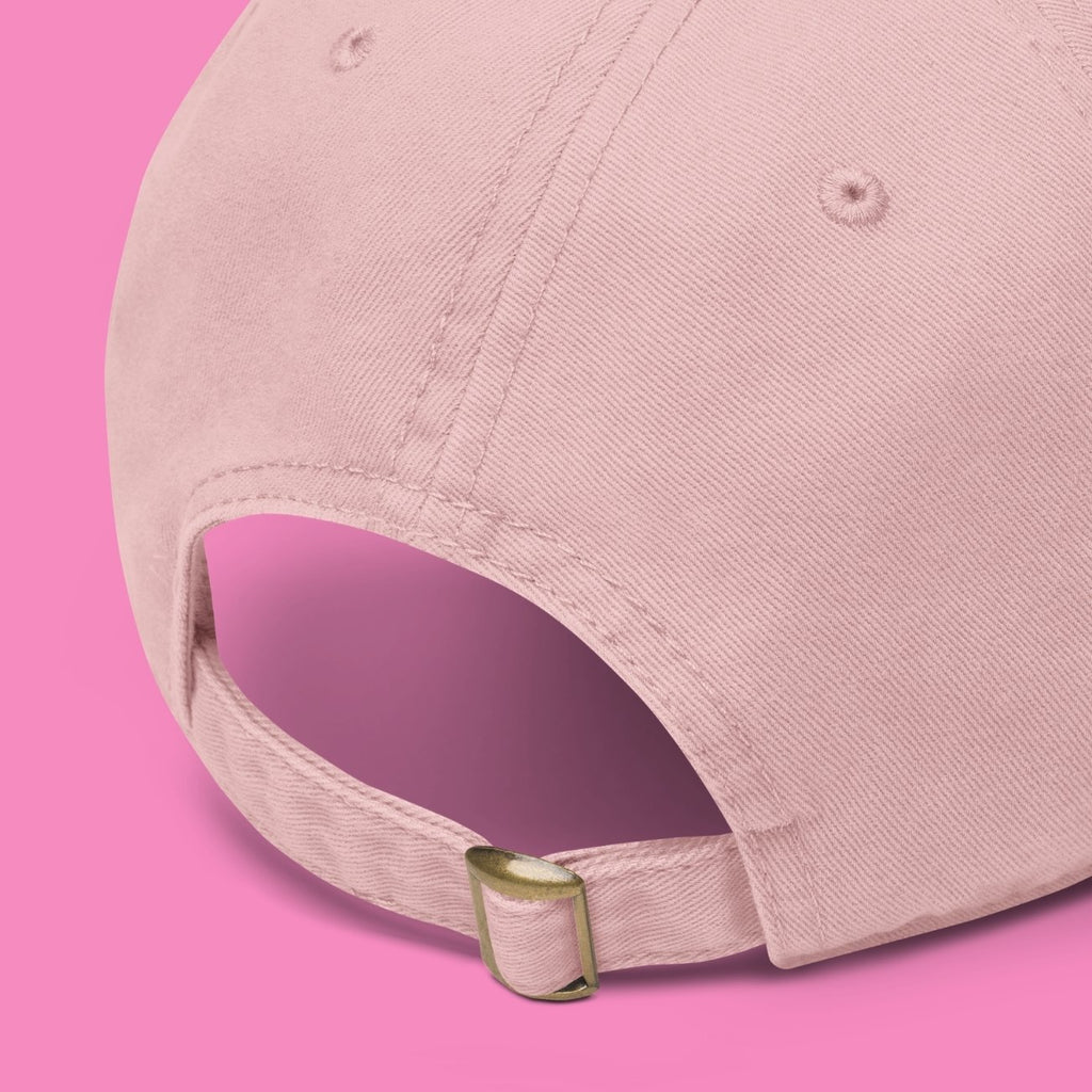 Rosa Baseballkappe mit Stickerei "Macker halts Maul" – Bling Bling Feministas