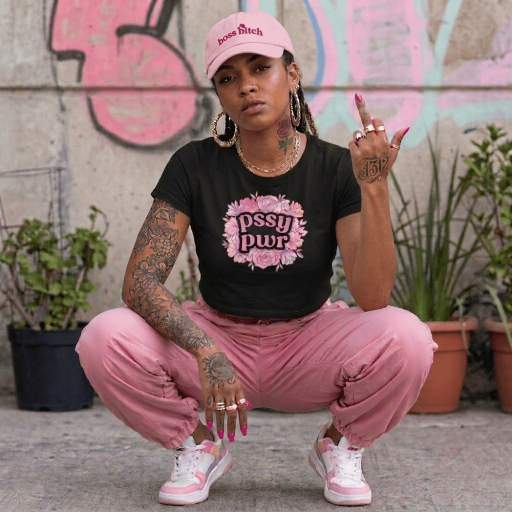 Pssy Pwr feministisches Shirt in 4 Farben / Bling Bling Feministas