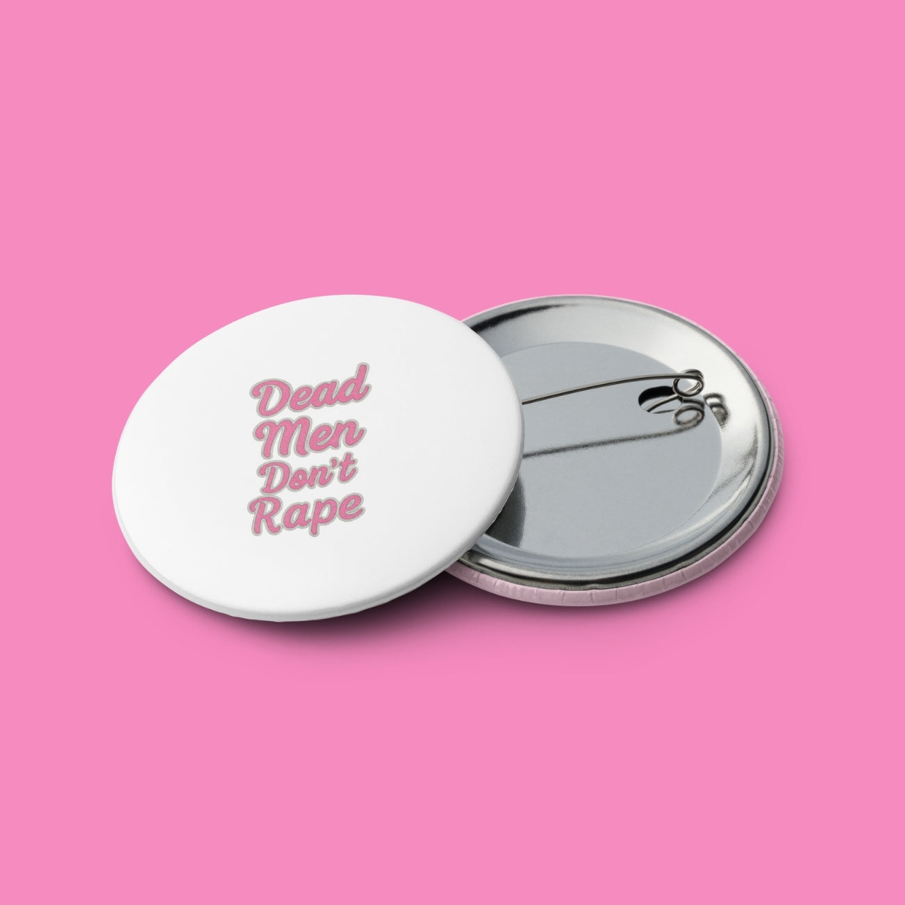 Feministisches Button-Set mit 5 Statement-Motiven – Pssy Pwr, Macker nerv nicht, Hassi, Dead Men Don't Rape – Bling Bling Feministas
