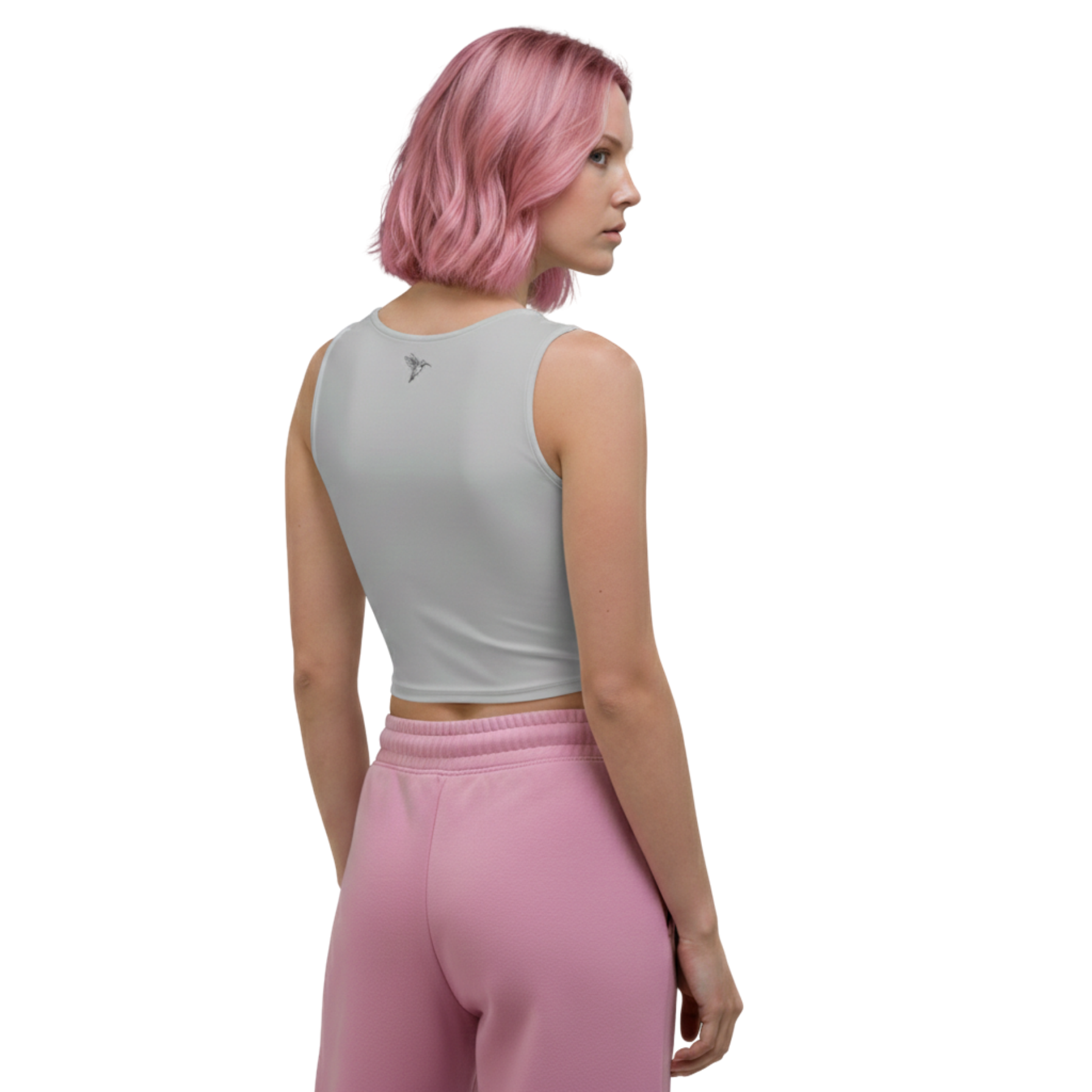 Feministisches Crop-Top - grau