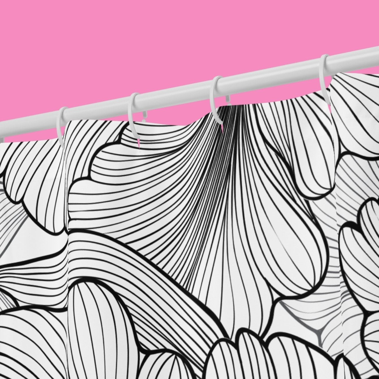 Feministischer Duschvorhang 'Feminism' aus Polyester – wasserabweisend, 180×188 cm, 12 Ösen. Originelles Statement-Geschenk von Bling Bling Feministas