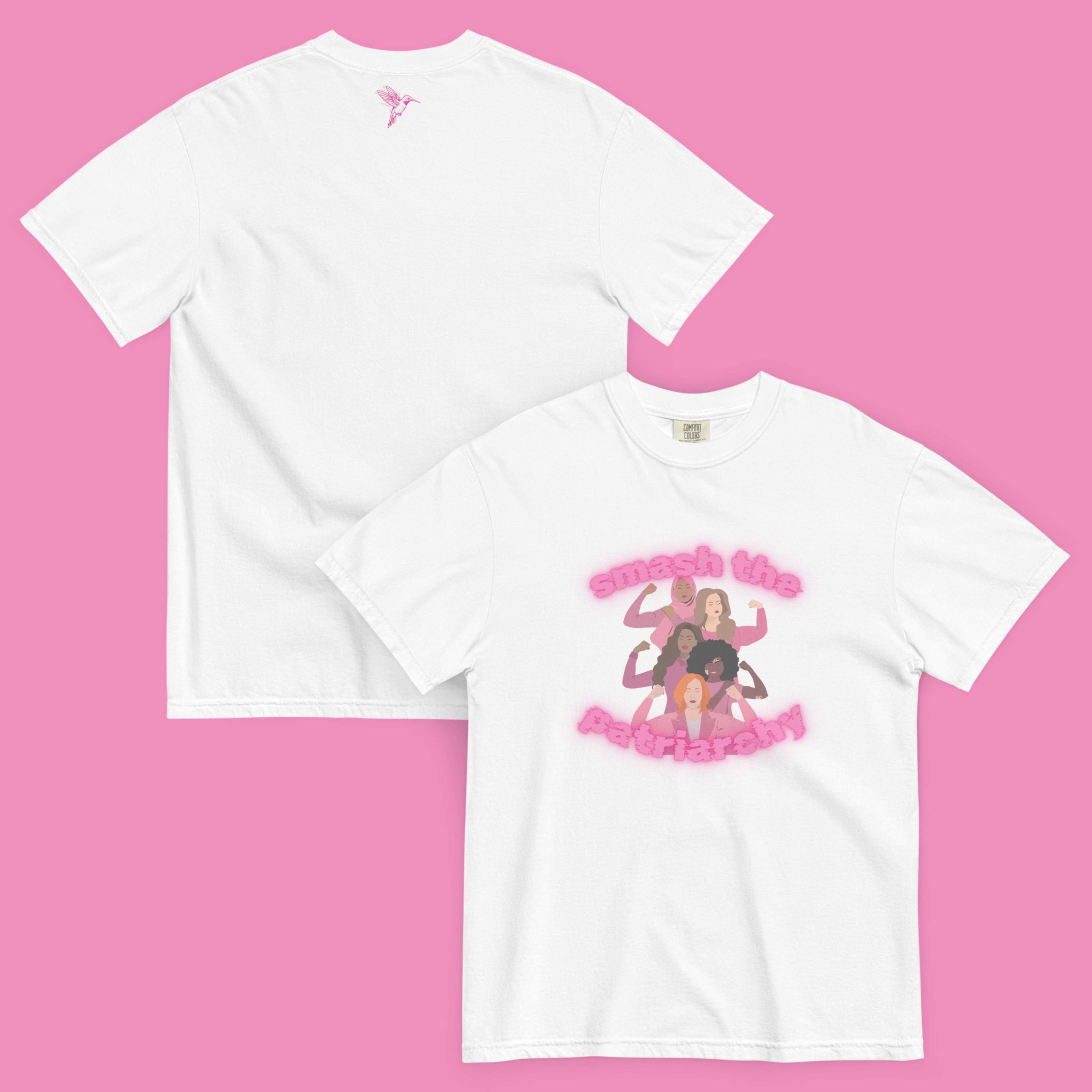 Smash the Patriarchy T-Shirt – Schweres Garment-Dyed Shirt in 3 Farben