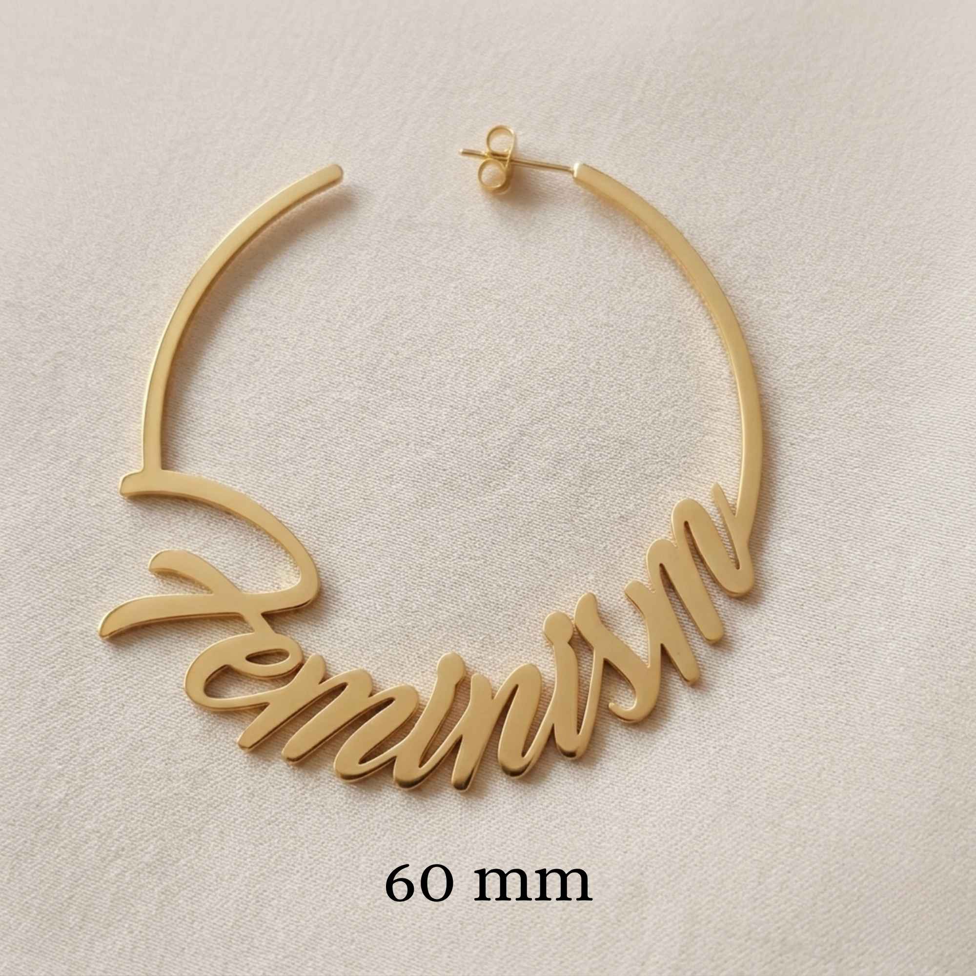 Feminism Creolen Hoops Gold – Ohrringe aus leichtem Edelstahl
