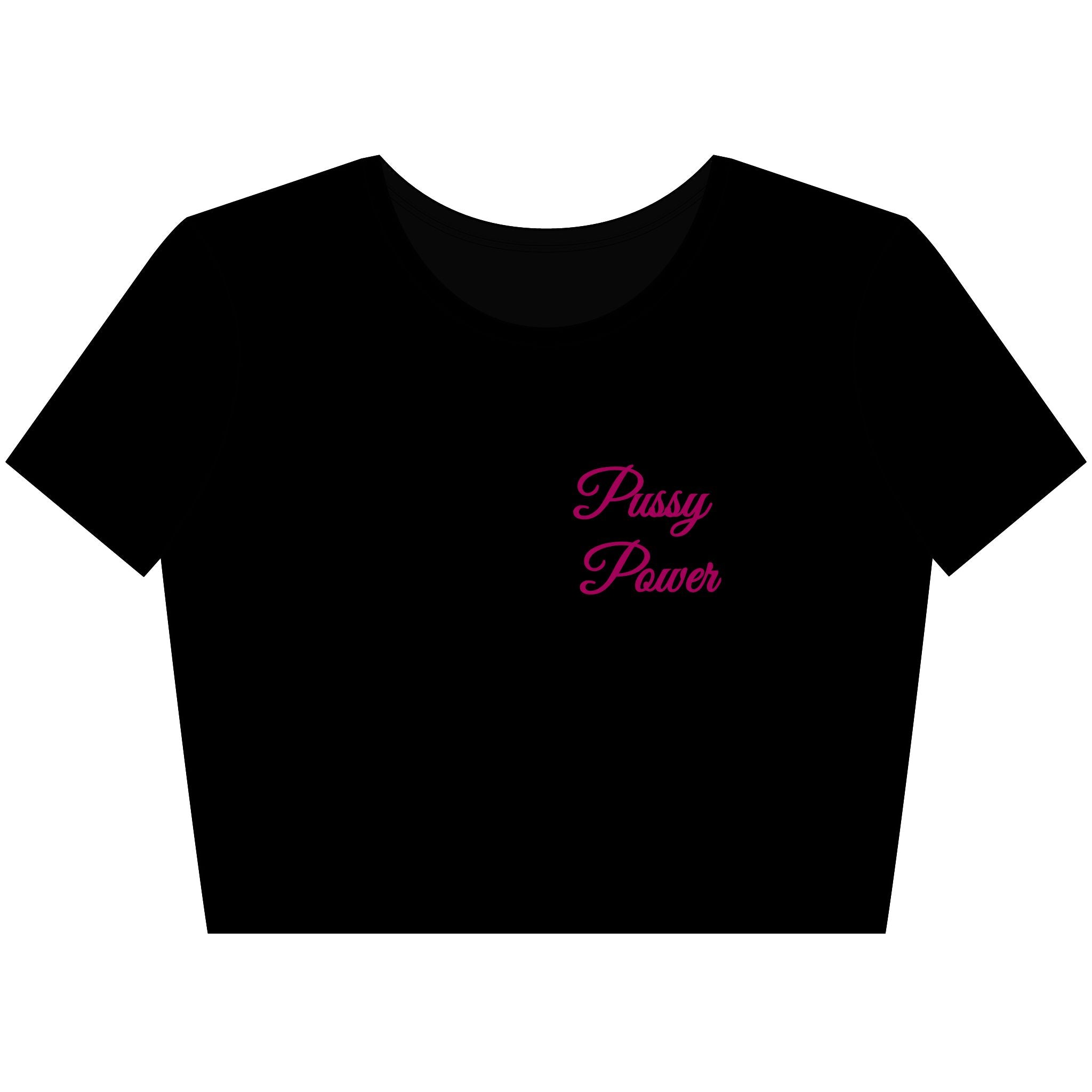 Pussy Power - Black Crop Top