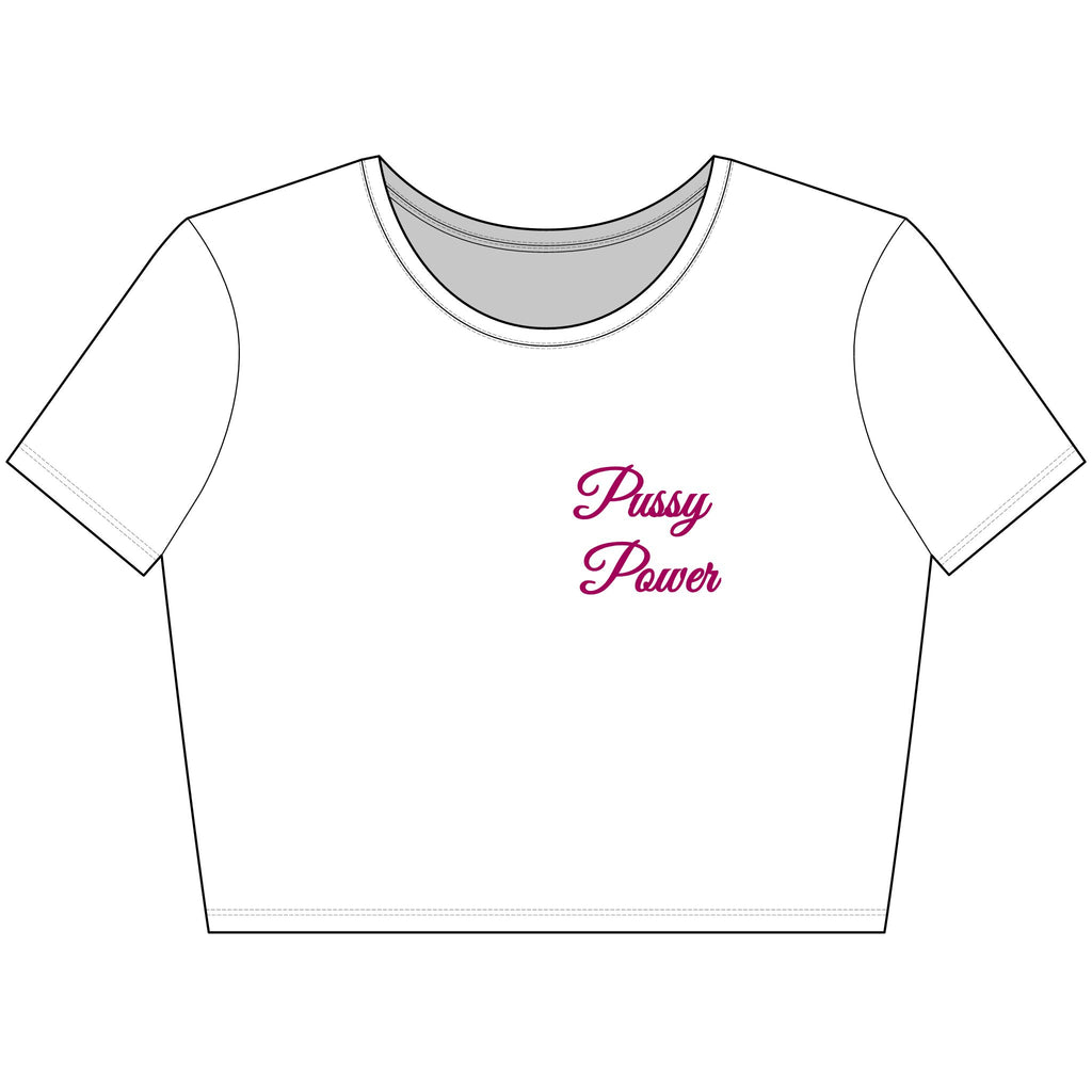Pussy Power - Black Crop Top