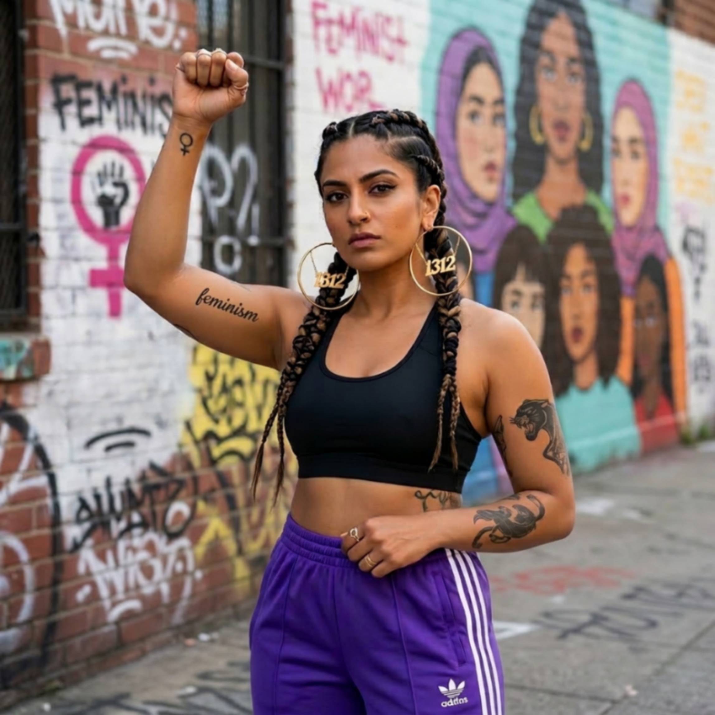 1312 hängende Ohrringe Mockup