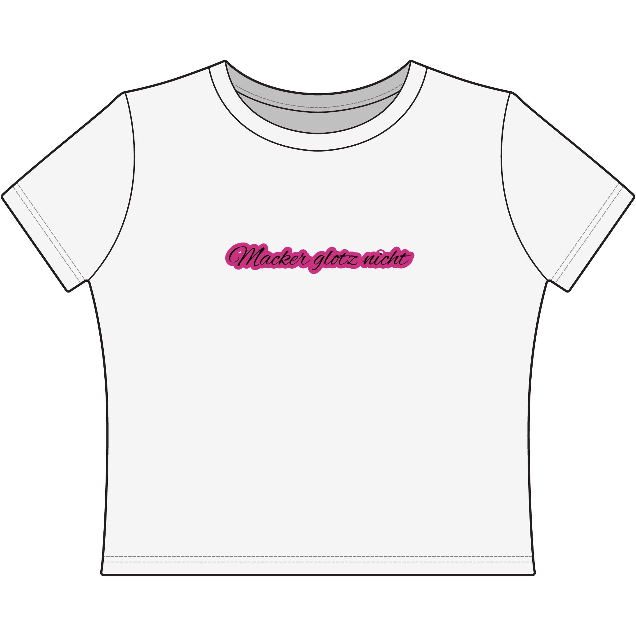 Macker glotz nicht - kurzes T-Shirt