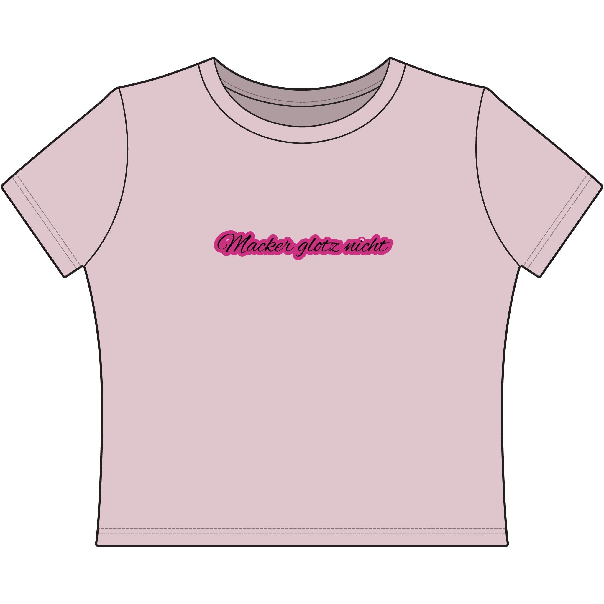 Macker glotz nicht - kurzes T-Shirt