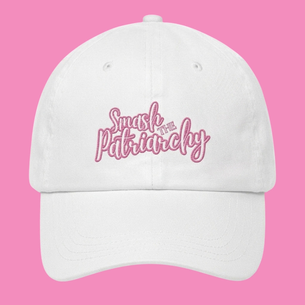 Smash the Patriarchy Cap – Bestickt in Pink | Statement Headwear