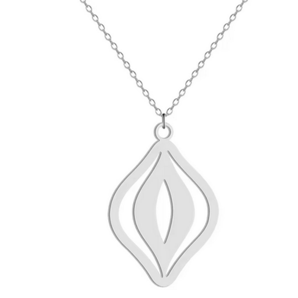 Feministische Vulva Kette in Silber
