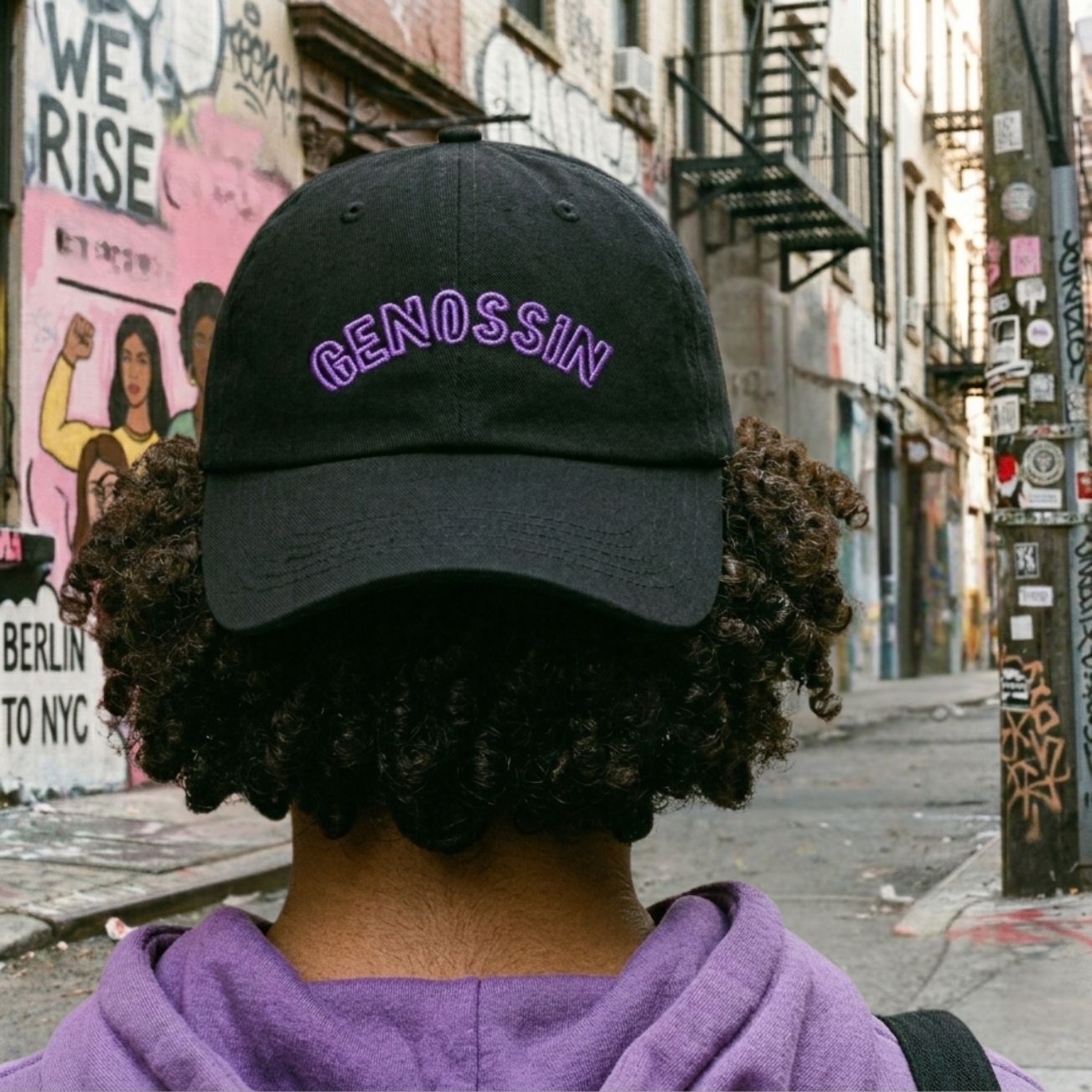 Genossin Baseball Cap Schwarz – Bestickte feministische Cap