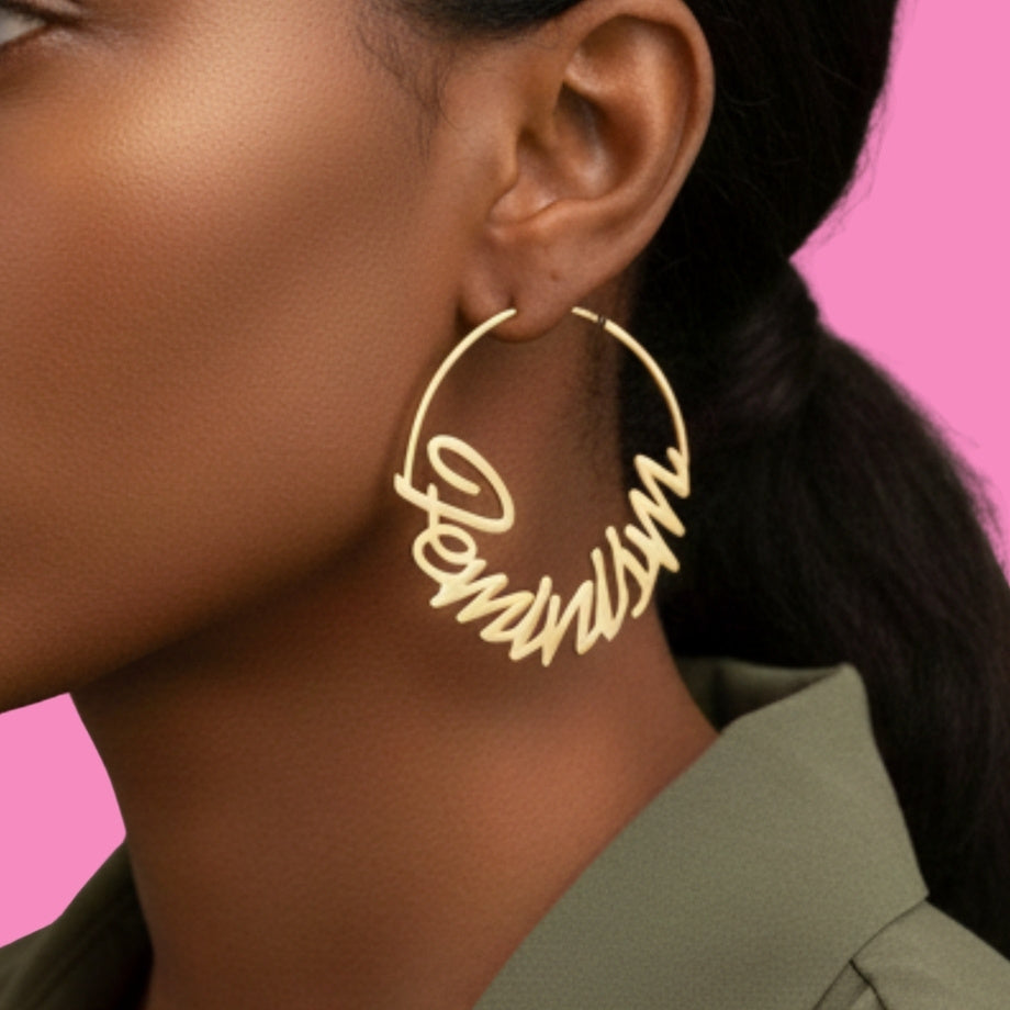 Feminism Ohrring Creolen gold