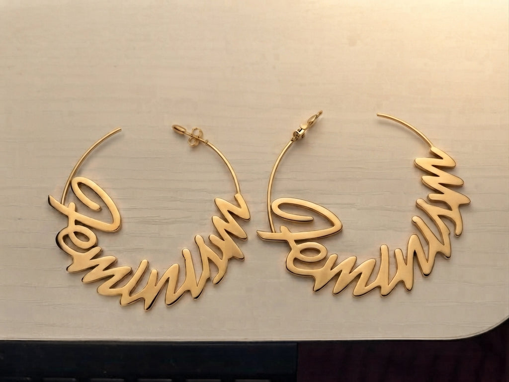 Feminism Creolen Ohrringe aus Gold und hartem Edelstahl von Bling Bling Feministas