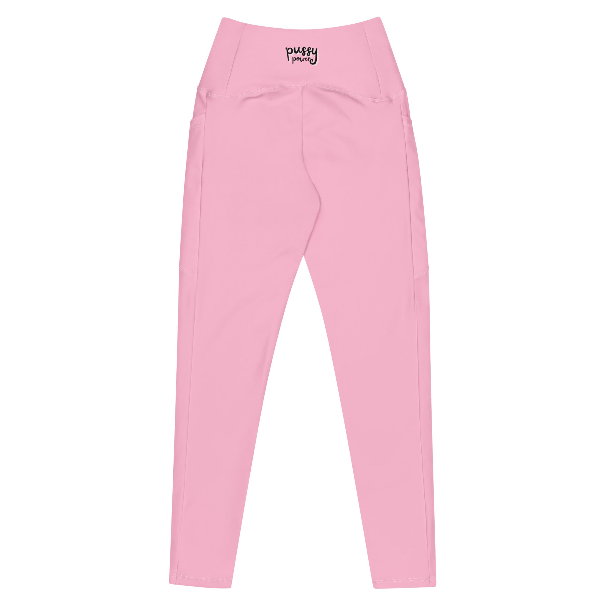 Rosa Leggings mit Taschen - Pssy Pwr