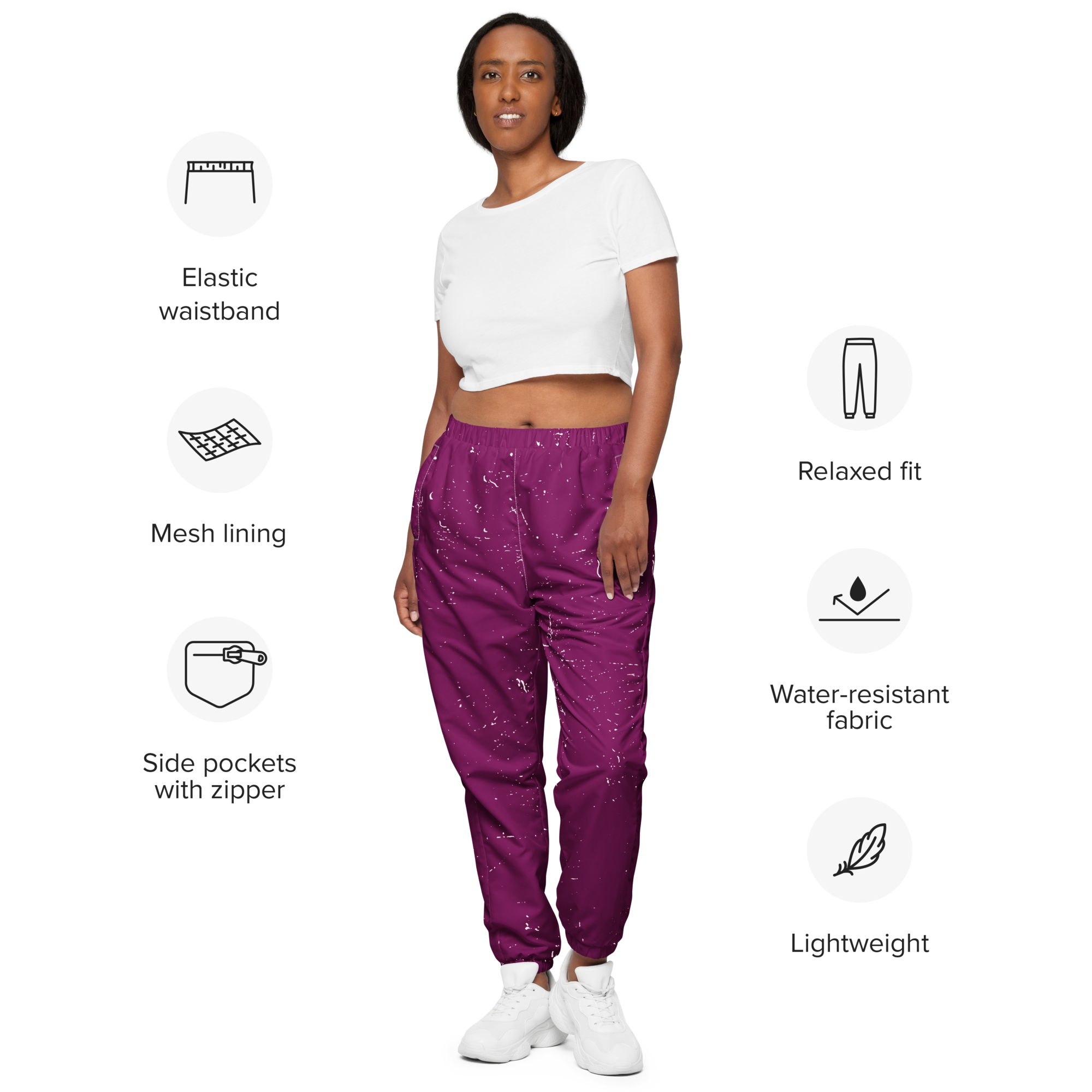 Trainingshose in Pink und Lila