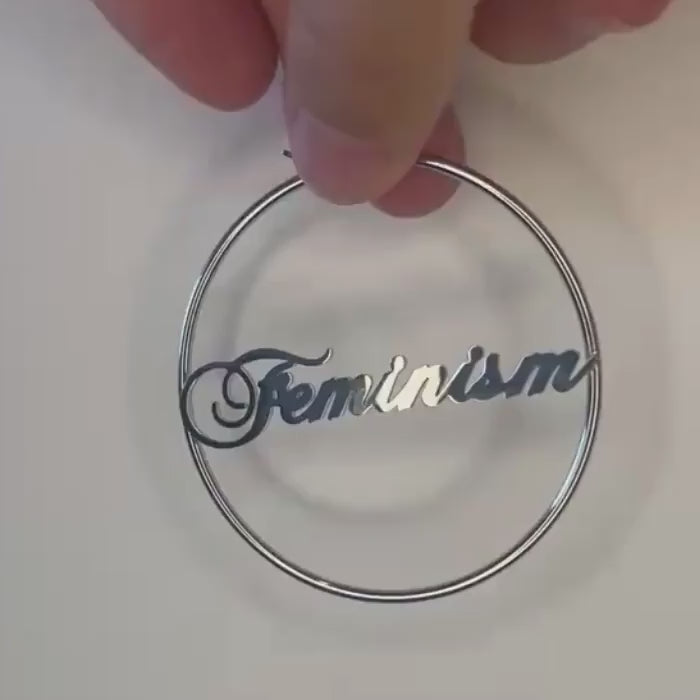 Produktvideo: Feminism Ohrringe Edelstahl Silber von Bling Bling Feministas