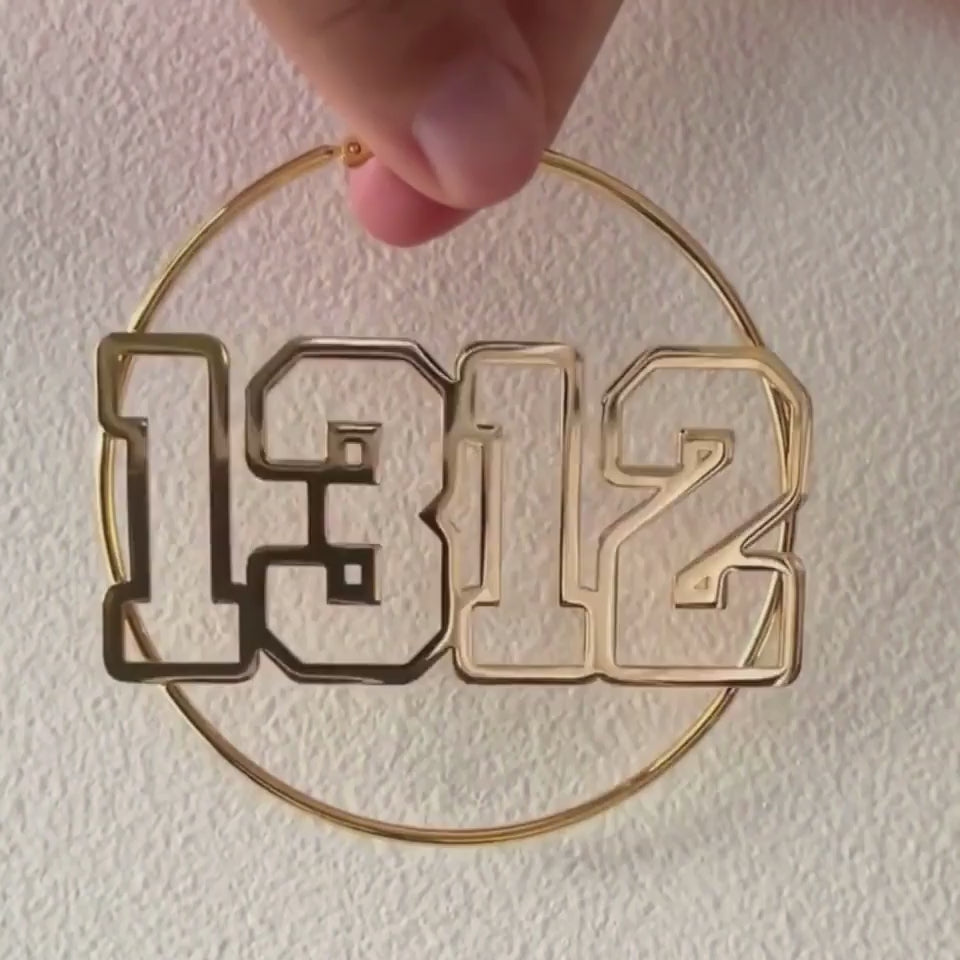 1312 Ohrringe aus dickem Edelstahl - Bling Bling Feministas