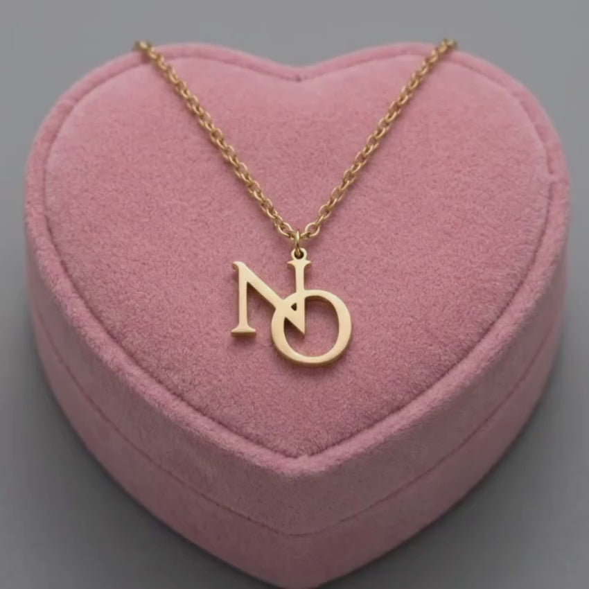 Produktvideo: NO NO NO Kette in Silber und Gold– feministische Edelstahlhalskette 40cm