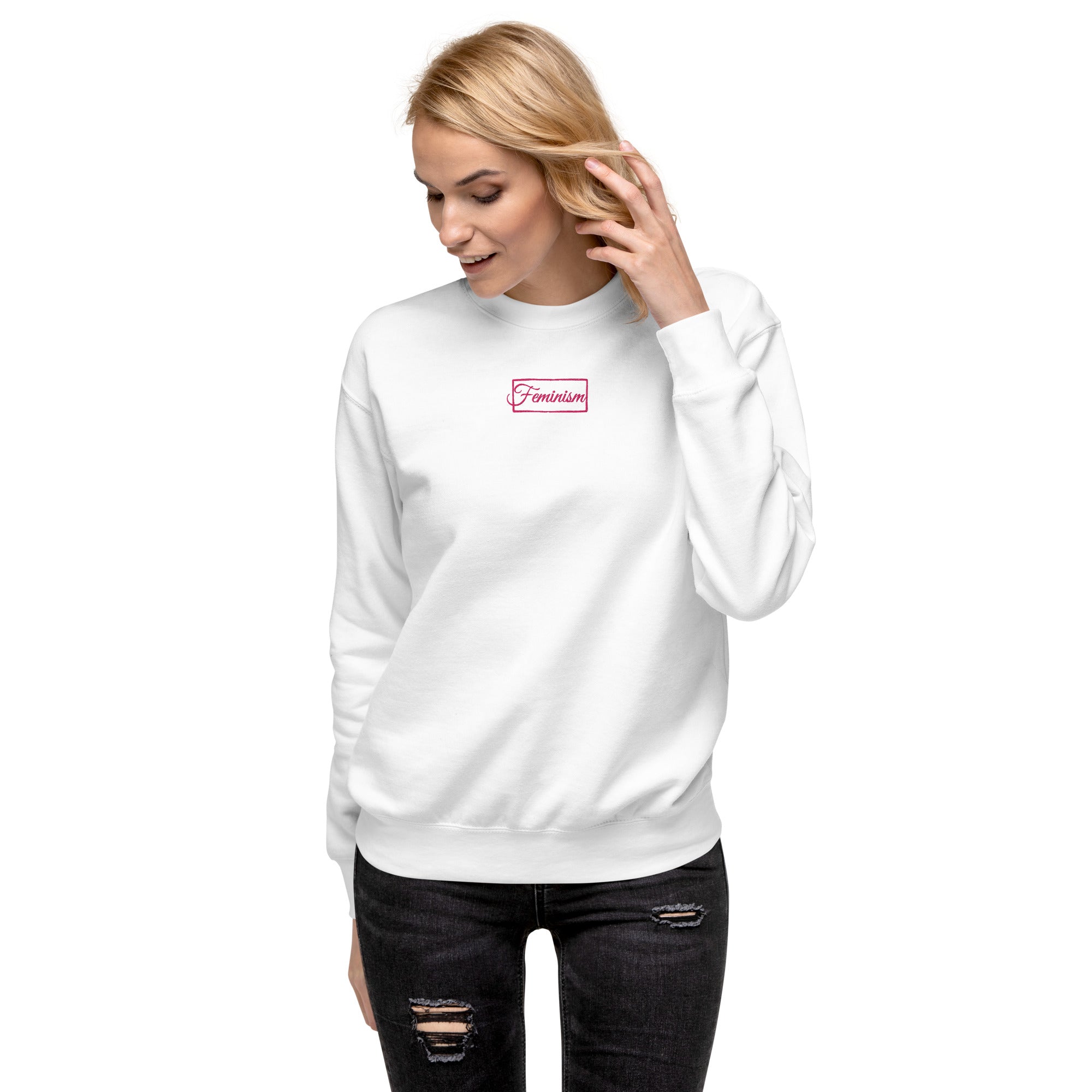 Feminism in pink bestickt - Pullover