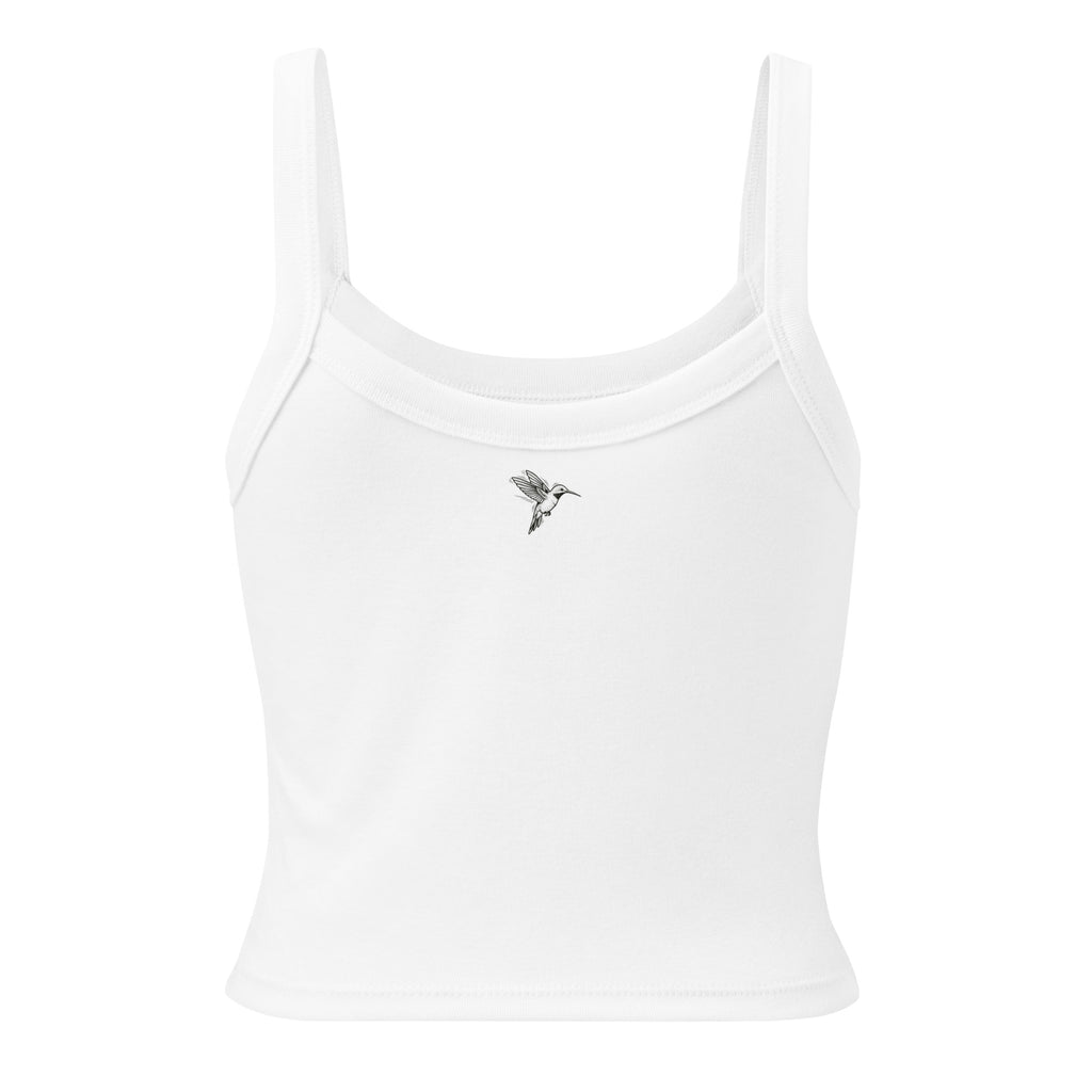 How to Serve Men Micro-Rib-Tanktop in Weiß – feministisches Damen-Top mit Rippstruktur, Stretch-Passform – Bling Bling Feministas
