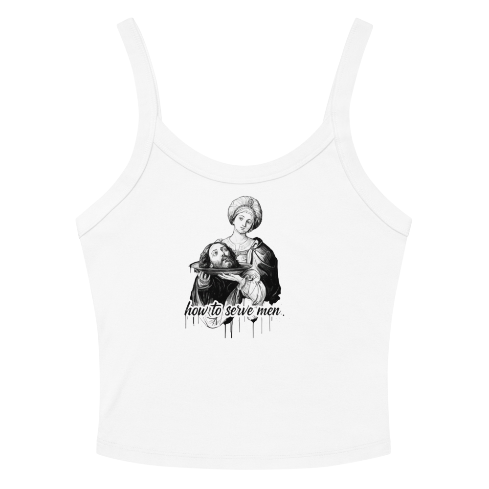 How to serve men - weißes Tanktop mit feiner Rippstruktur